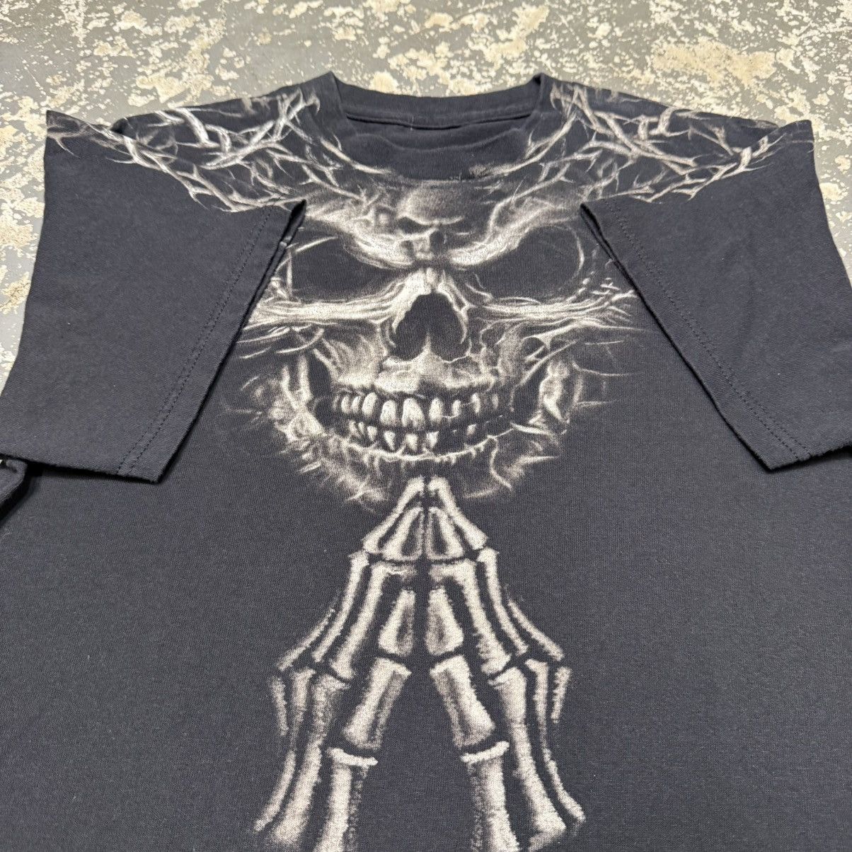 Affliction Vintage Skull Skeleton Praying Black Y2K Grunt Grunge Tshirt Size US M / EU 48-50 / 2 - 7 Thumbnail
