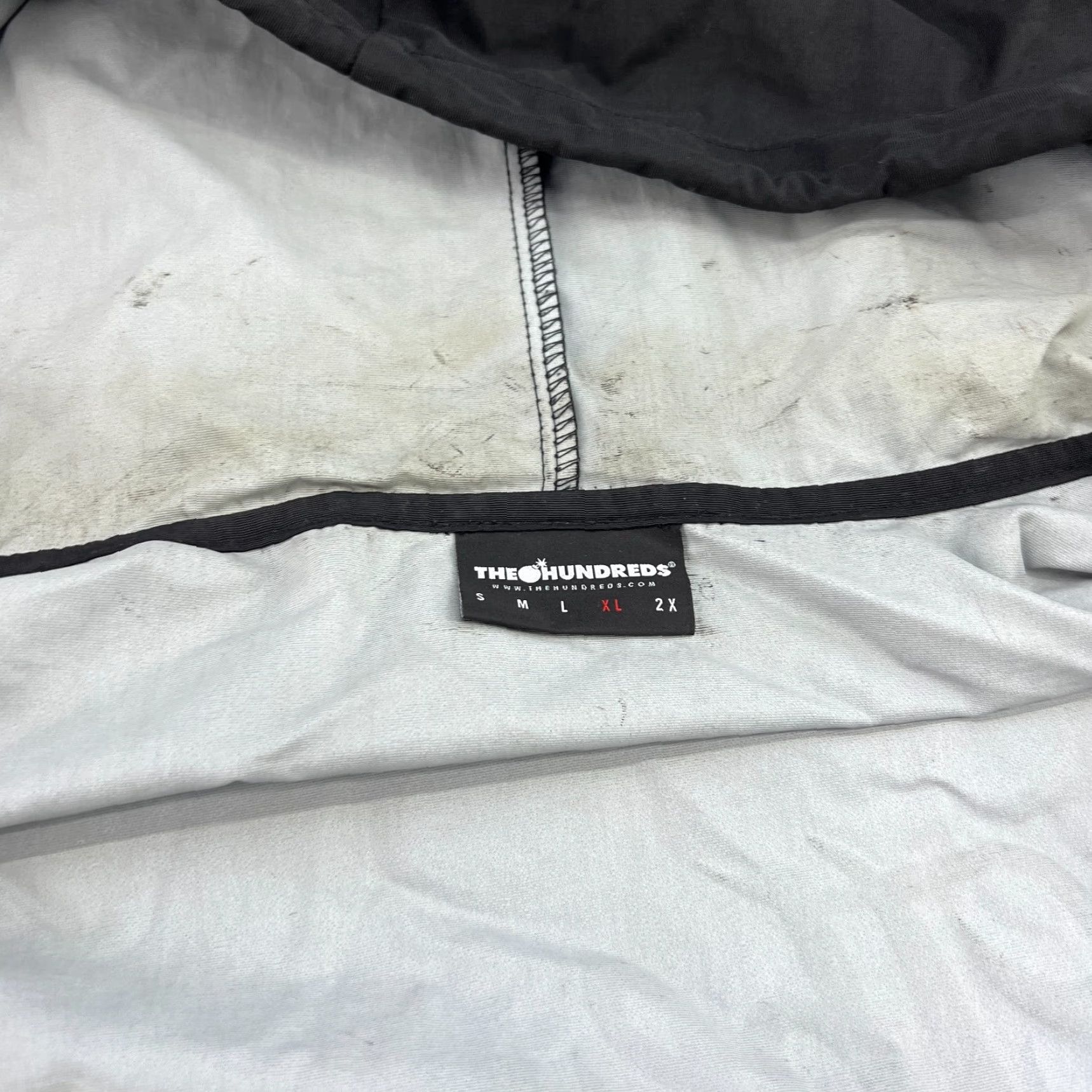The Hundreds The Hundreds Jacket Mens XL Black Forever Slant Hooded Rain Coat Snap Front Size US XL / EU 56 / 4 - 5 Thumbnail