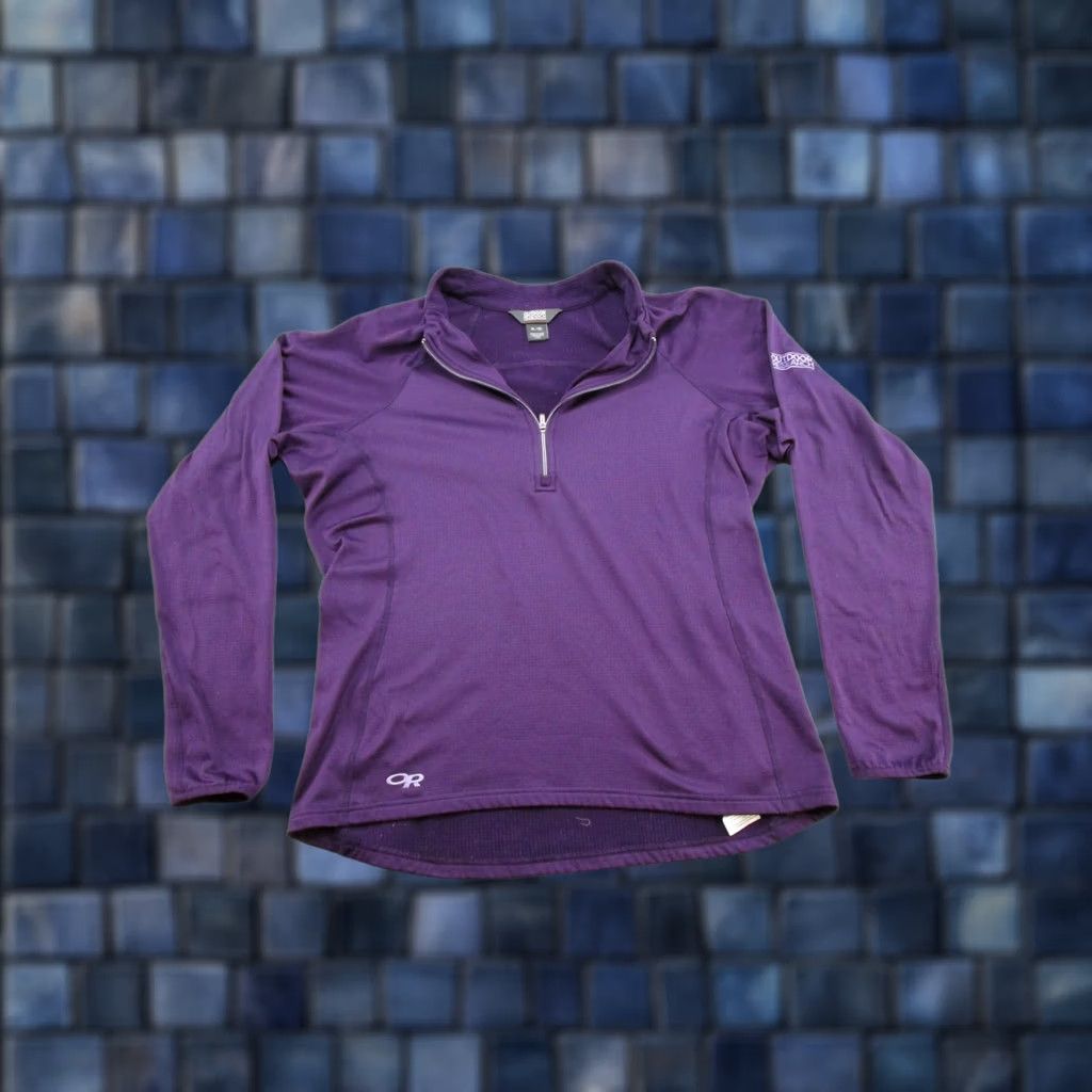 Outdoor Research Outdoor Research Purple 1/4 Zip Pullover Womens XL Thermal Waffle Knit Humid? Size XL / US 12-14 / IT 48-50 - 1 Thumbnail
