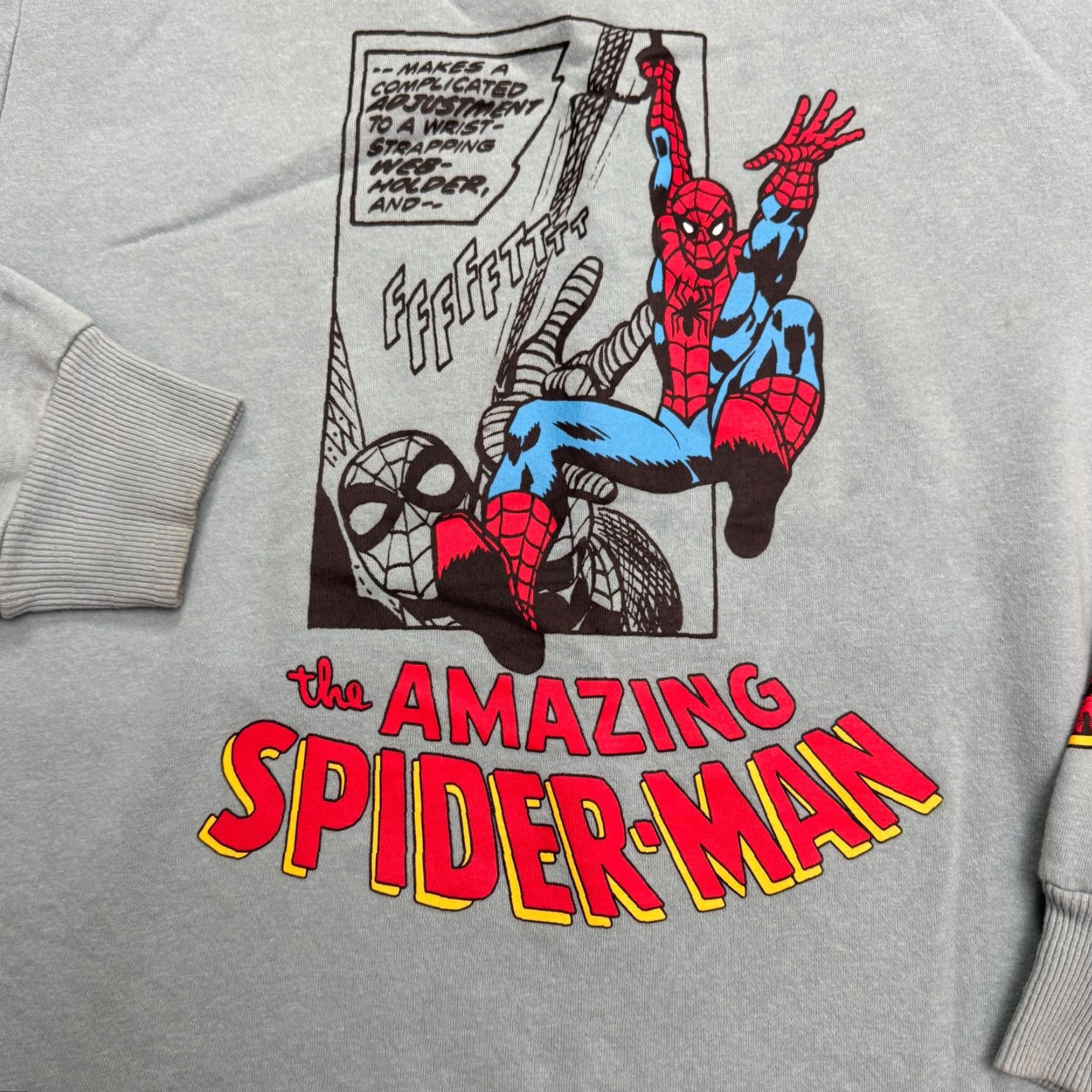 Vintage Marvel The Amazing Spider Man Graphic Pullover Sweatshirt Mens XL Teal Crew Neck Size US XL / EU 56 / 4 - 7 Thumbnail