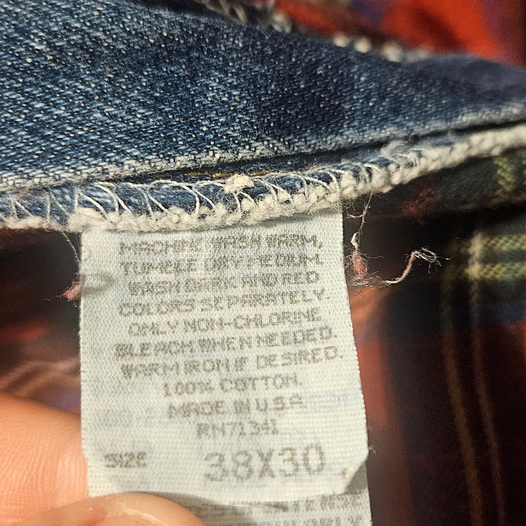 Vintage VINTAGE LL Bean Jeans Mens 38x30 Blue Denim Plaid Lined 5-Pocket Straight Inseam 30 Made in USA Medium Wash Size US 38 / EU 54 - 6 Thumbnail