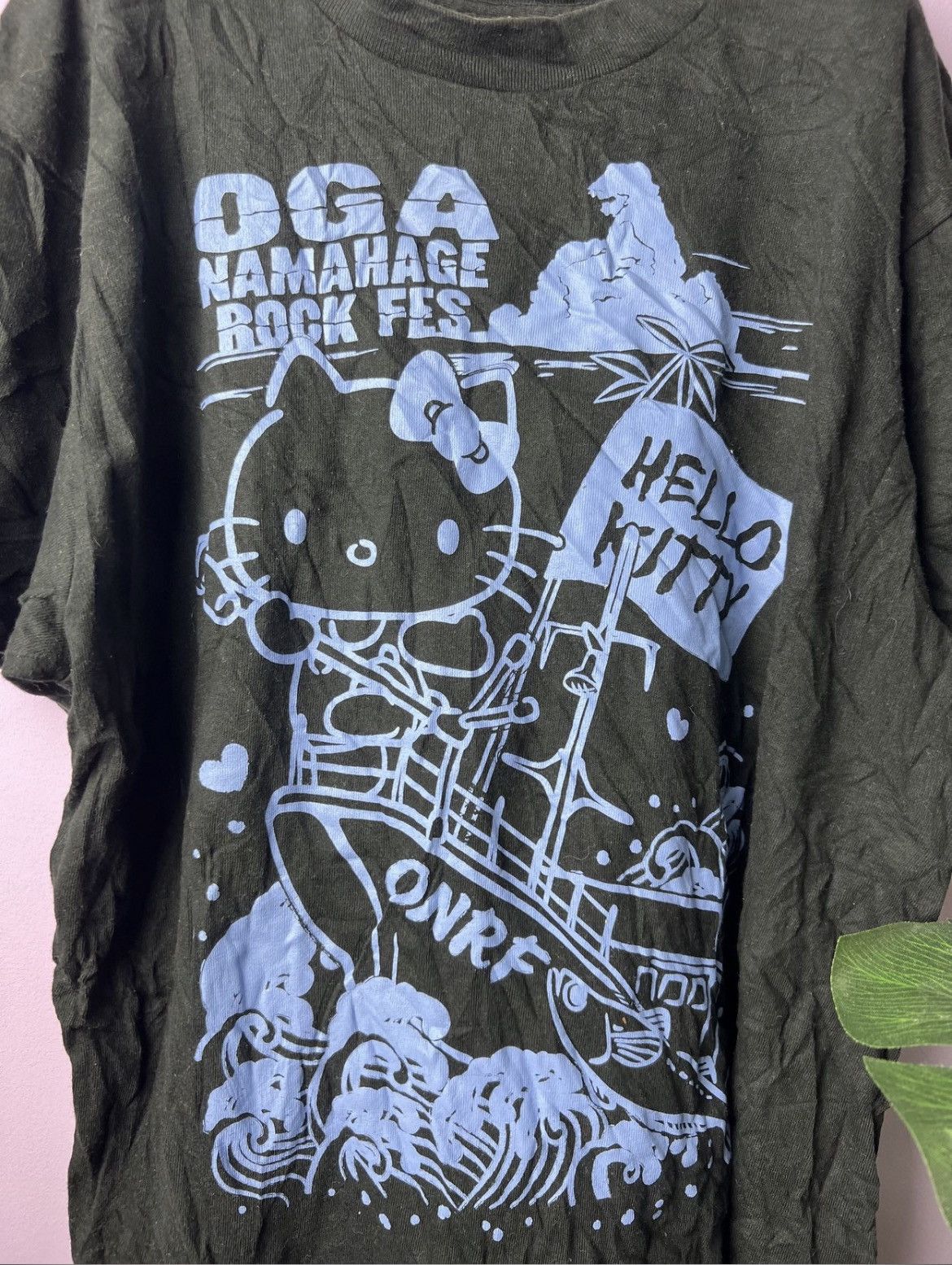 Cartoon Network 🔥Hello Kitty Oga Namahage Rock Fest Tees Size US M / EU 48-50 / 2 - 4 Thumbnail