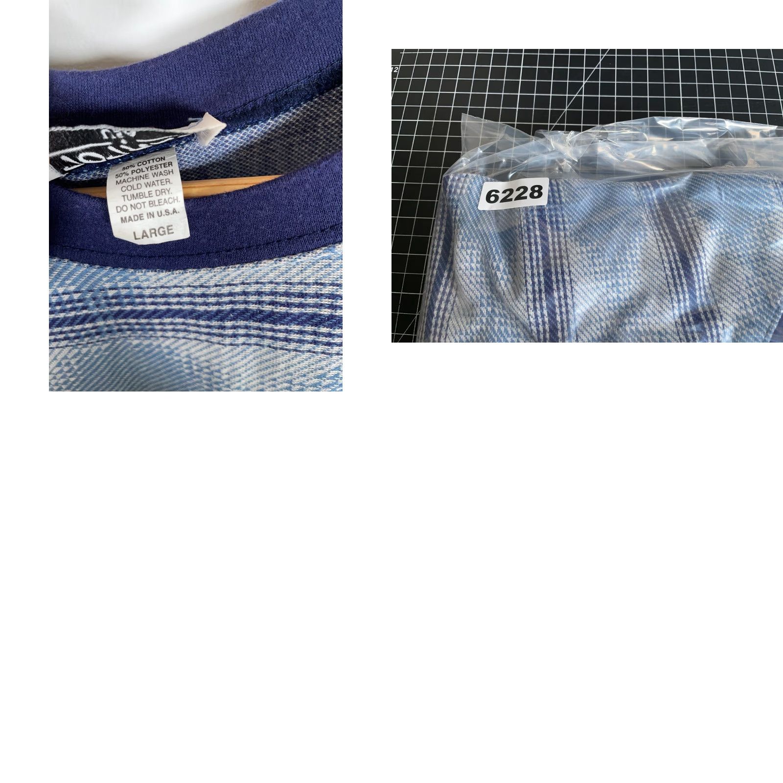Vintage Vintage 90s Striped T-Shirt Large Blue Geometric Pattern USA Made Striped Size US L / EU 52-54 / 3 - 8 Thumbnail