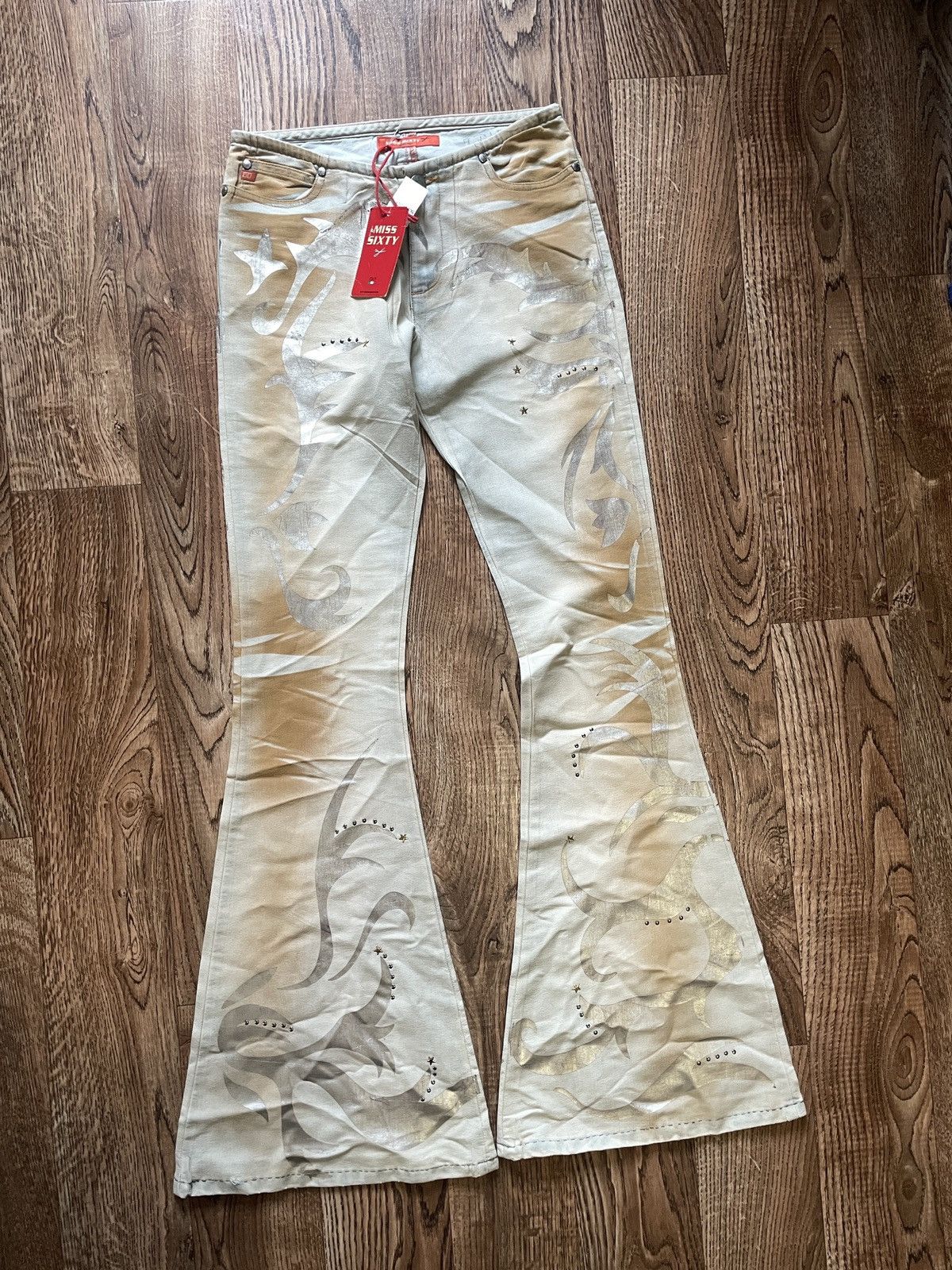 Hysteric Glamour VTG Miss Sixty Y2K Hysteric Glamour style flared Wide Pants Size 25" / US 0 / IT 36 - 2 Thumbnail