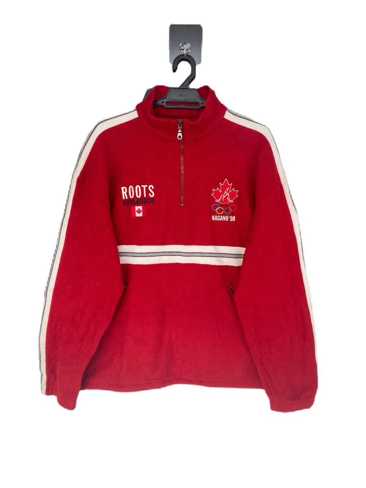 image of Vintage Roots Athlentics Canada Winter Olympic Nagano 1998 in Red, Men's (Size Medium)