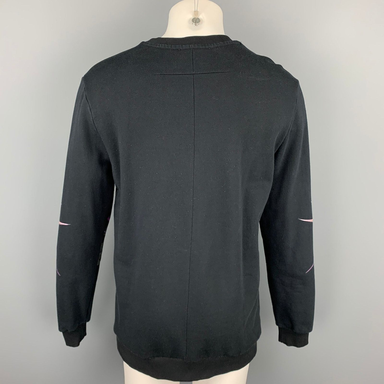 Givenchy GIVENCHY S/S 2012 M Black Print Cotton Crew-Neck Sweatshirt Size US M / EU 48-50 / 2 - 4 Thumbnail