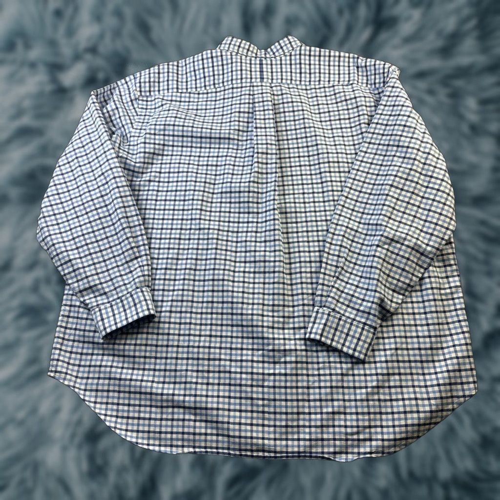 Polo Ralph Lauren Ralph Lauren Shirt Mens 2XB 2XL Big Blue Button Up Flesh Pony Oxford Plaid Cotton Button-Up Casual Formal Size US XXL / EU 58 / 5 - 1 Thumbnail