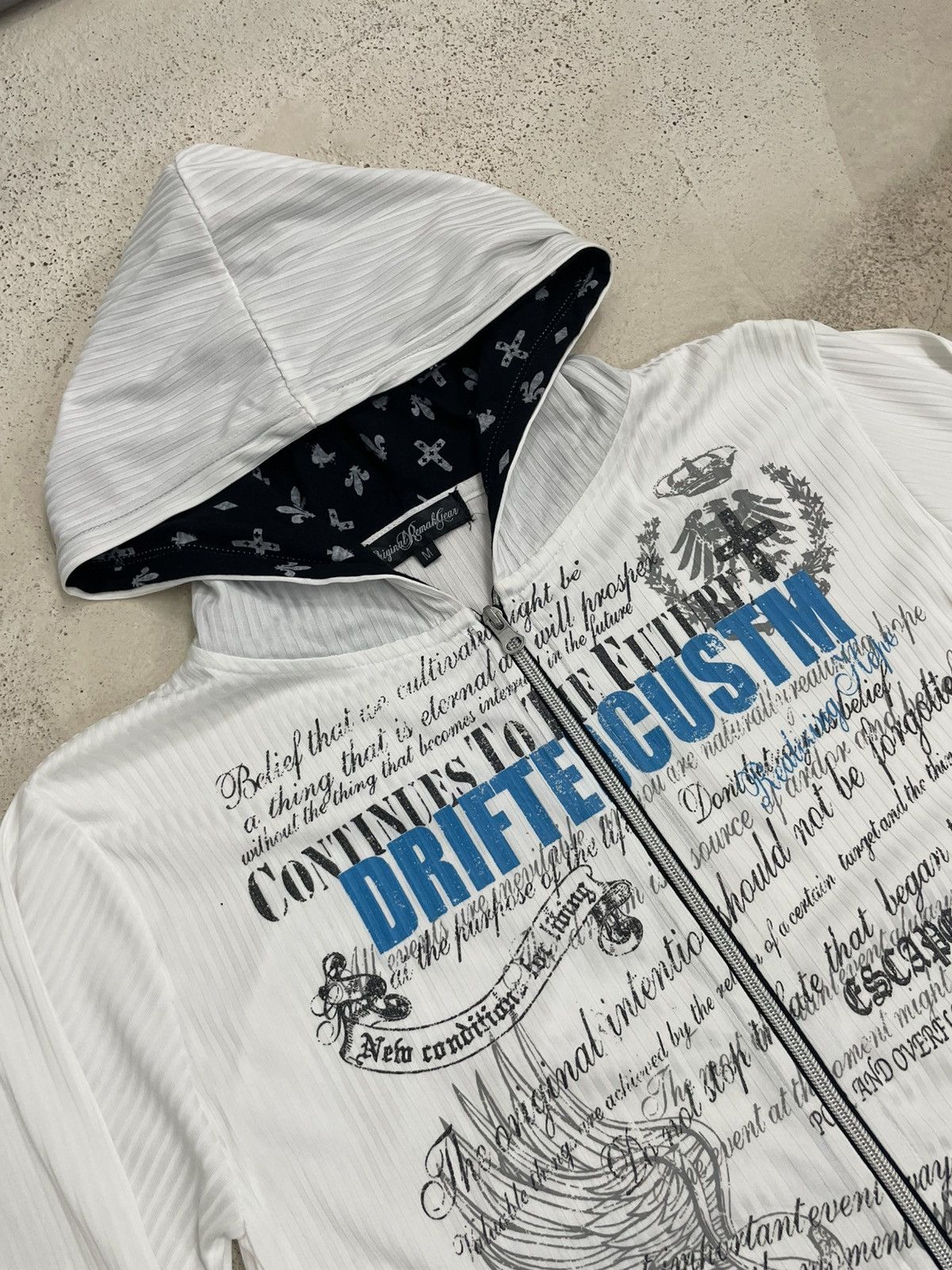 14th Addiction White Affliction Life Bondage Poem Gothic Emo Hoodie Size US M / EU 48-50 / 2 - 7 Thumbnail