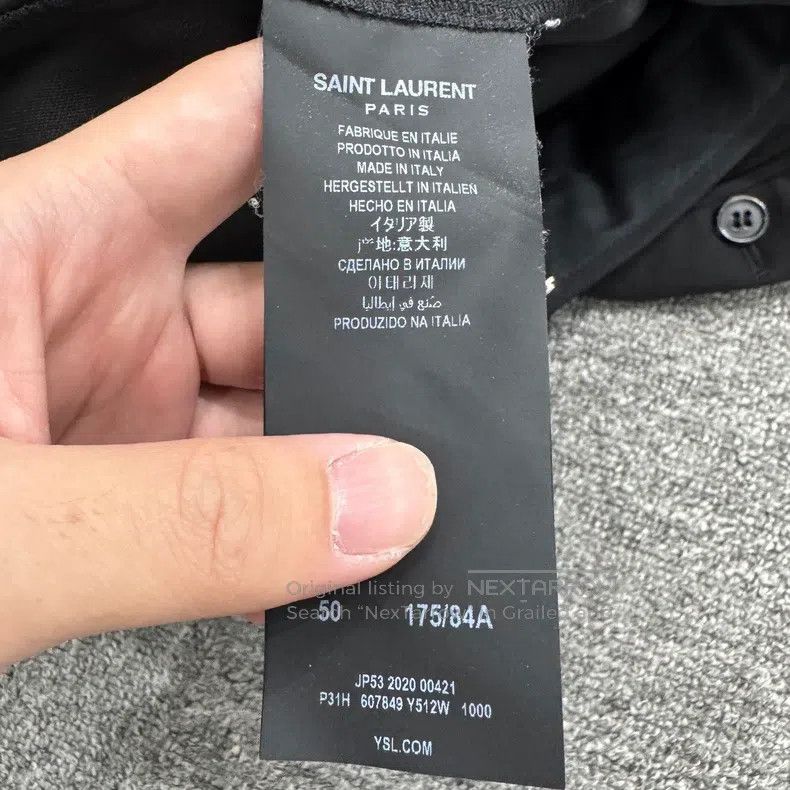 Saint Laurent Paris Saint Laurent Paris Black Wool Casual Trousers Size US 34 / EU 50 - 3 Thumbnail