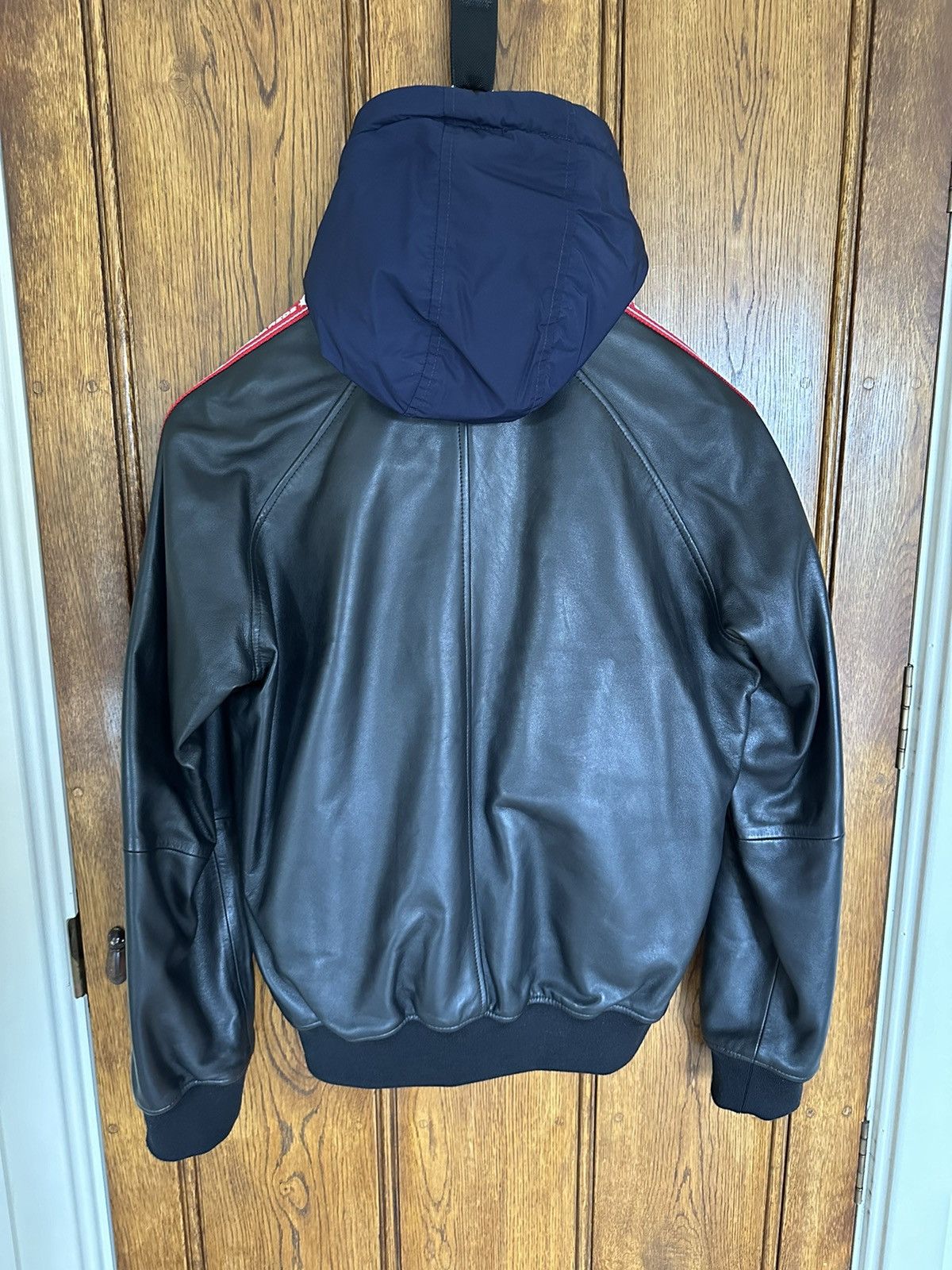 Dsquared2 FW20 Dsquared tape logo leather hoodie jacket Grail Size US L / EU 52-54 / 3 - 17 Thumbnail