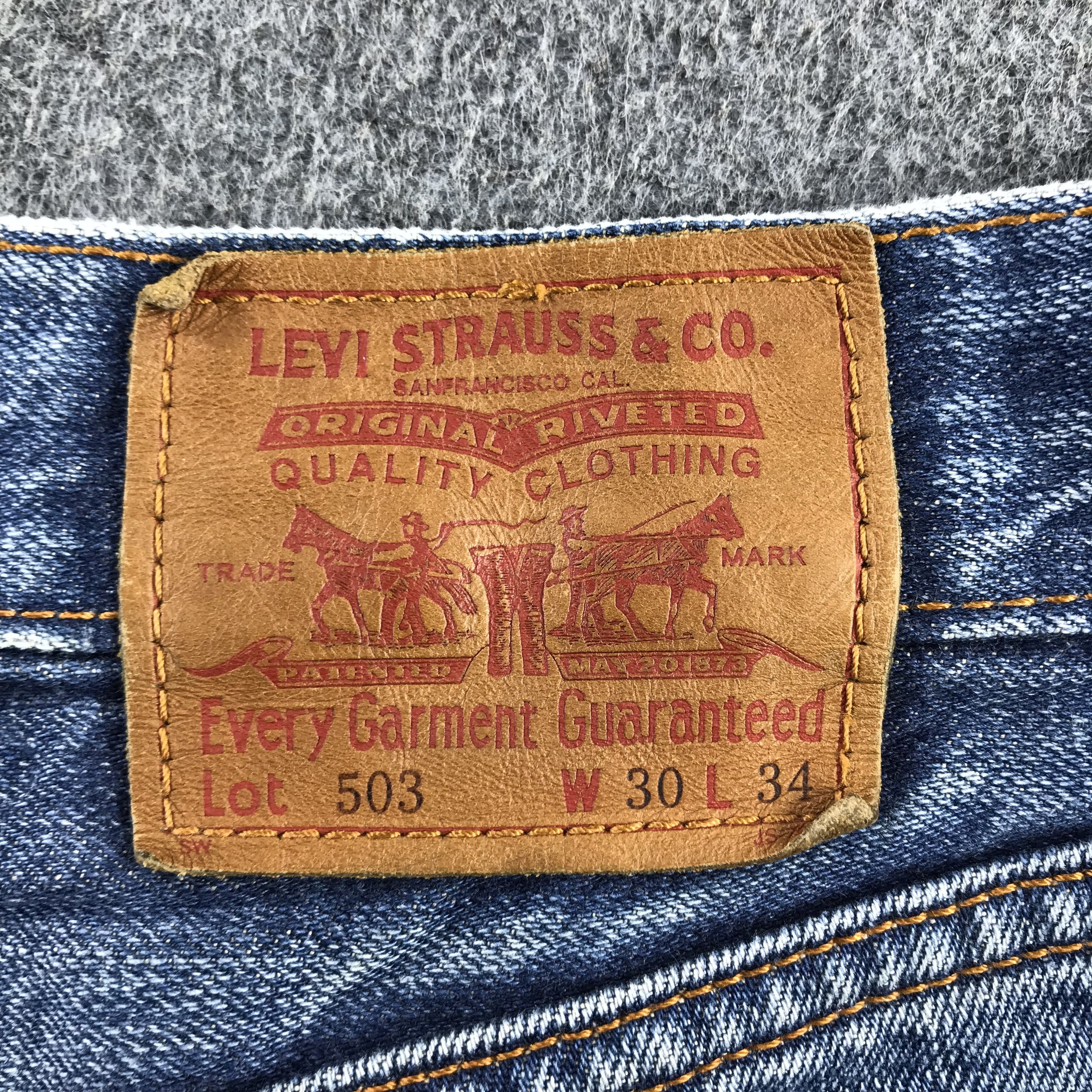 Levi's Vintage Levis 503 Jeans Faded Blue Ripped Denim KJ3405 Size US 30 / EU 46 - 5 Thumbnail