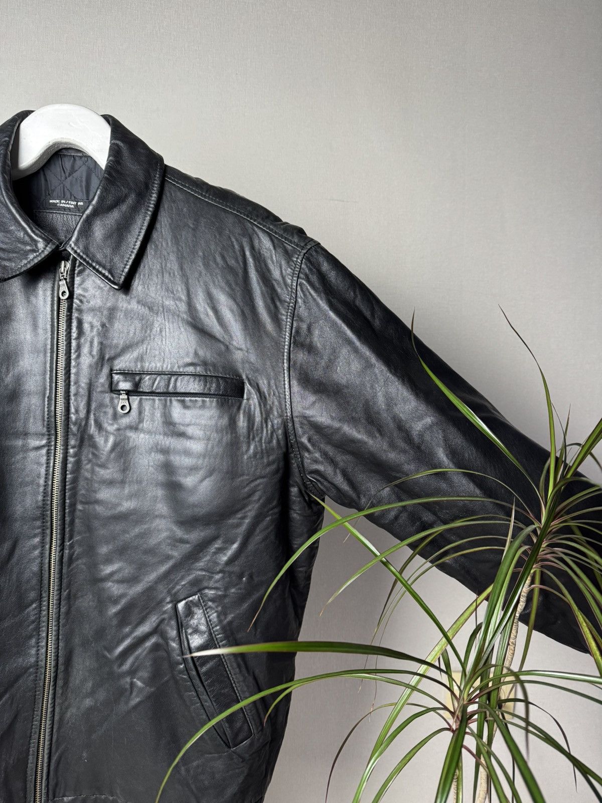 Genuine Leather Rockport 80s 90s Vintage Baggy Detroit Leather Jacket Size US M / EU 48-50 / 2 - 2 Thumbnail