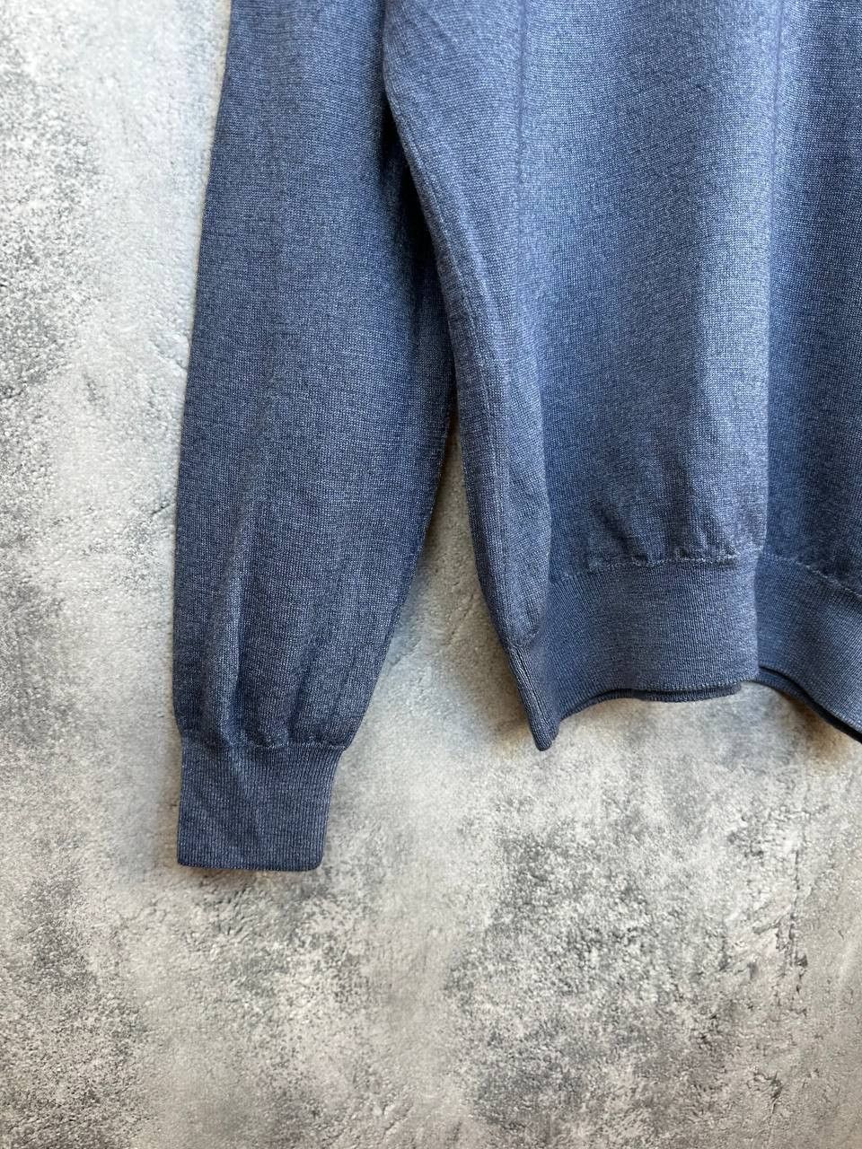 Gran Sasso Gran Sasso Lana Wool V-Neck Sweater Blue Jumper Pullover Size US M / EU 48-50 / 2 - 6 Thumbnail