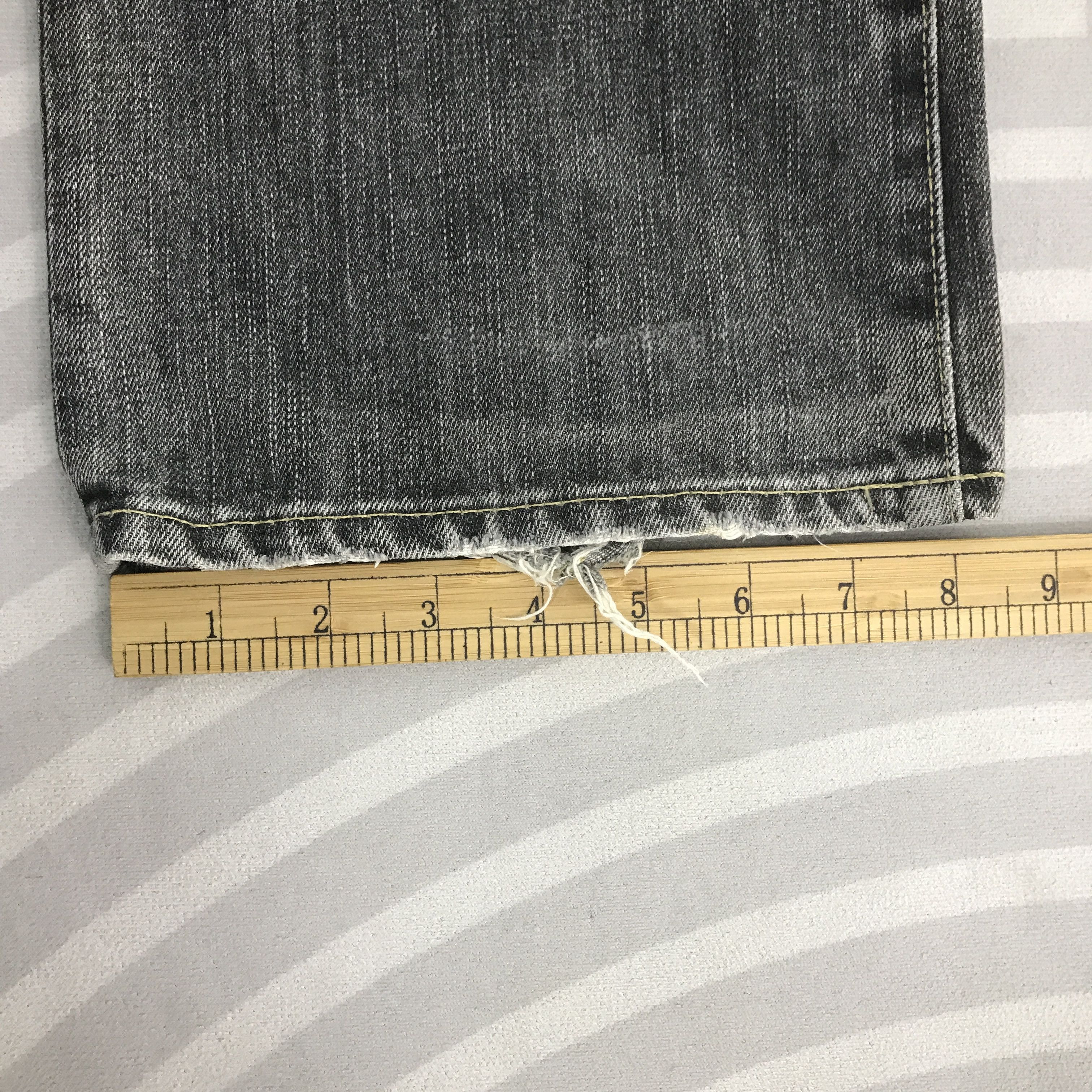 Japanese Brand Flare Japanese Uniqlo Distressed Denim black pants K54B11 Size US 30 / EU 46 - 12 Thumbnail