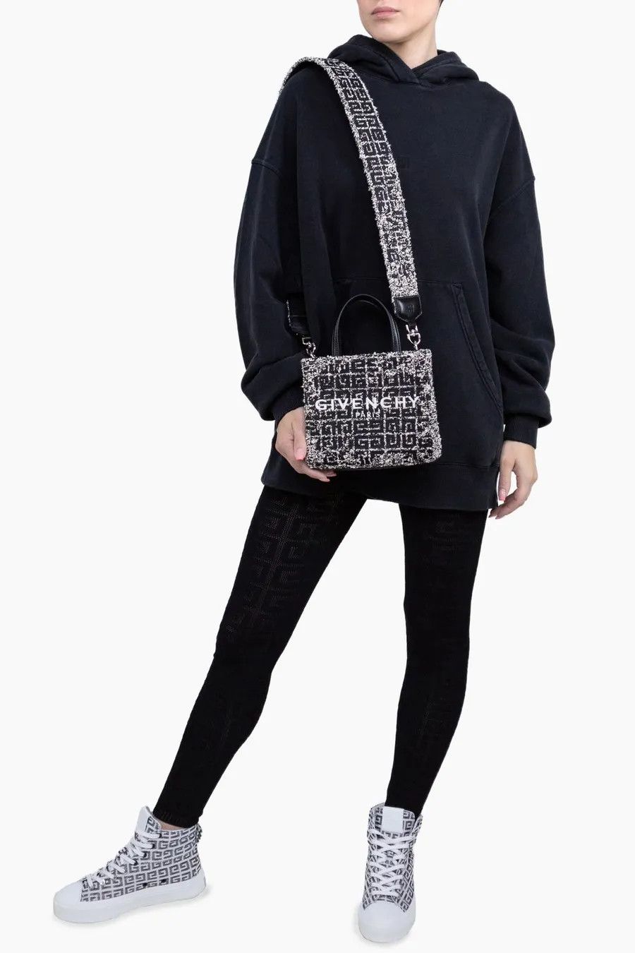 Givenchy o1n1vont0326 4G Jacquard Flared Trousers in Black Size 24" / US 00 / IT 34 - 7 Thumbnail