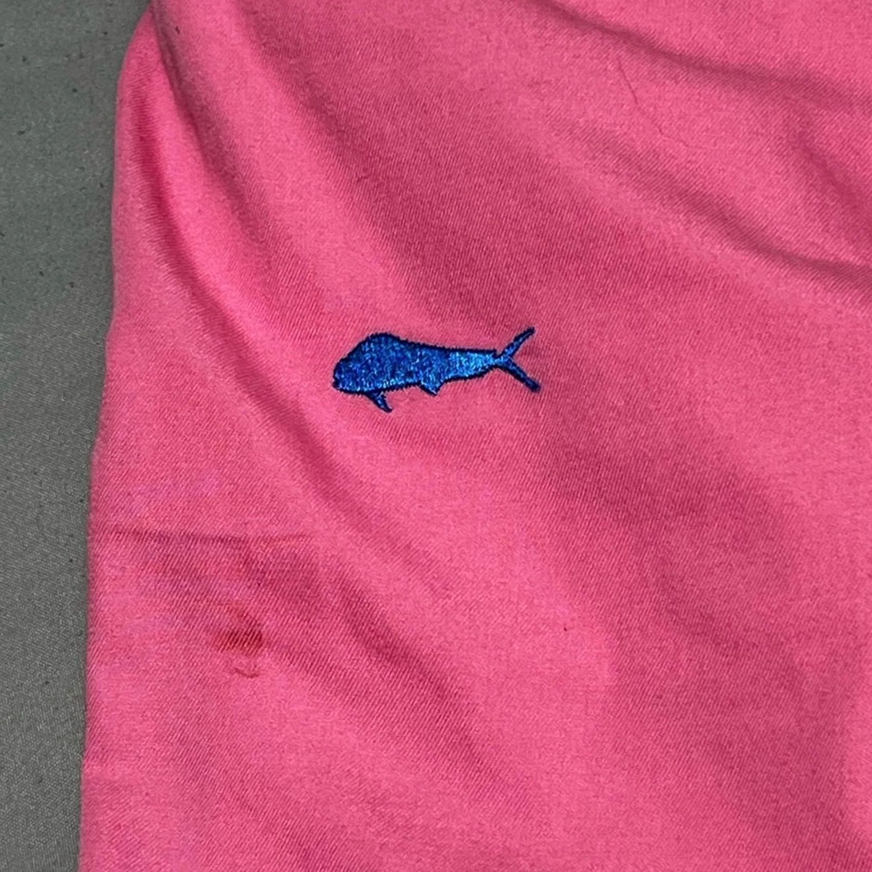Vineyard Vines VINEYARD VINES Shirt Men 28 Salmon Chino Embroidered Fish Sharks 28 Size US 28 / EU 44 - 5 Thumbnail