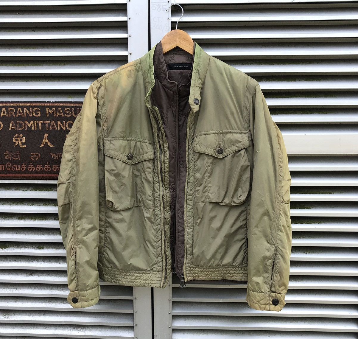 Calvin Klein Vintage Calvin Klein Jeans Nylon Faded Bomber Jacket Size US M / EU 48-50 / 2 - 5 Thumbnail