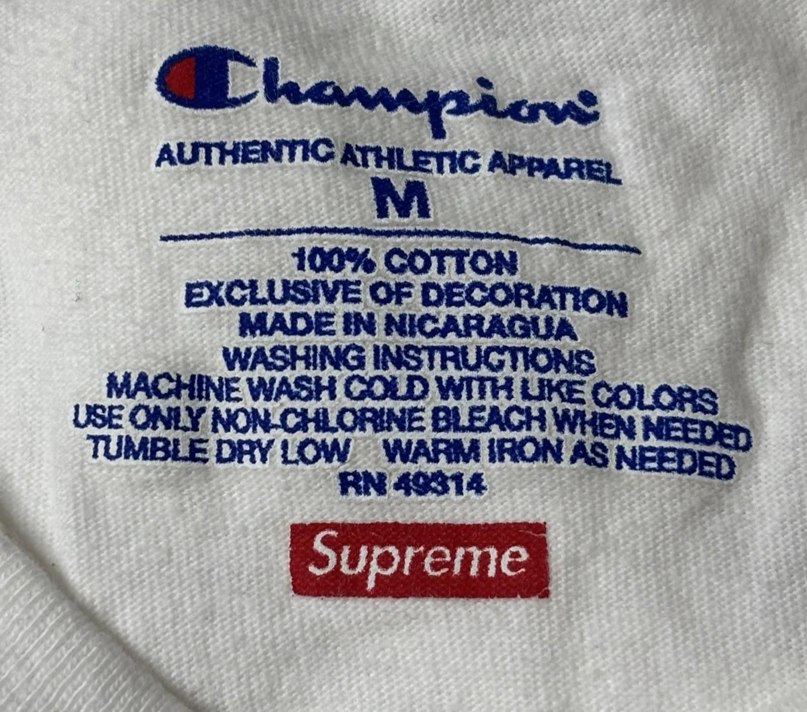 Supreme Champion X Supreme T-Shirt Men's Medium Long Sleeve Size US M / EU 48-50 / 2 - 2 Thumbnail
