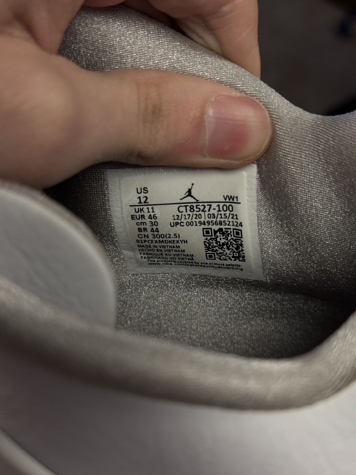 Jordan Brand × Nike Jordan 4 White Oreo 2021 (CT8527-100) Size 12 W Box Size US 12 / EU 45 - 15 Thumbnail
