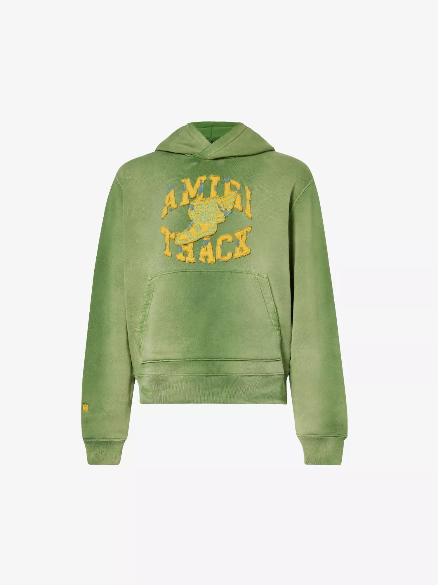 Amiri oc11z0225 Track Logo Hoodie in Green Size US M / EU 48-50 / 2 - 1 Thumbnail
