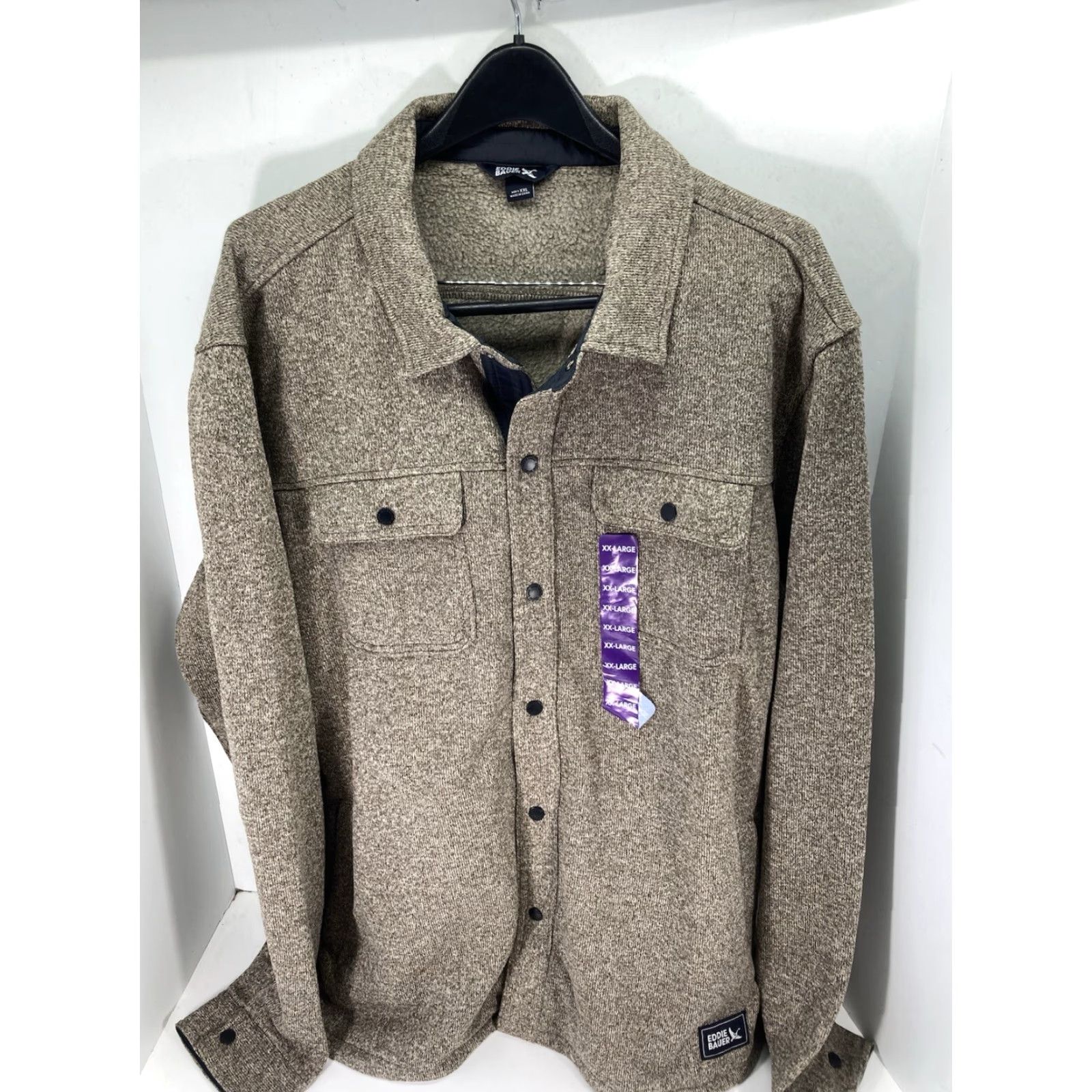 Eddie Bauer VINTAGE Eddie Bauer Fleece Shirt Jacket Men 2XL Brown Snap Long Sleeve NWT Shacket Shirt Jacket Mens Brown 2XL Size US XXL / EU 58 / 5 - 2 Thumbnail
