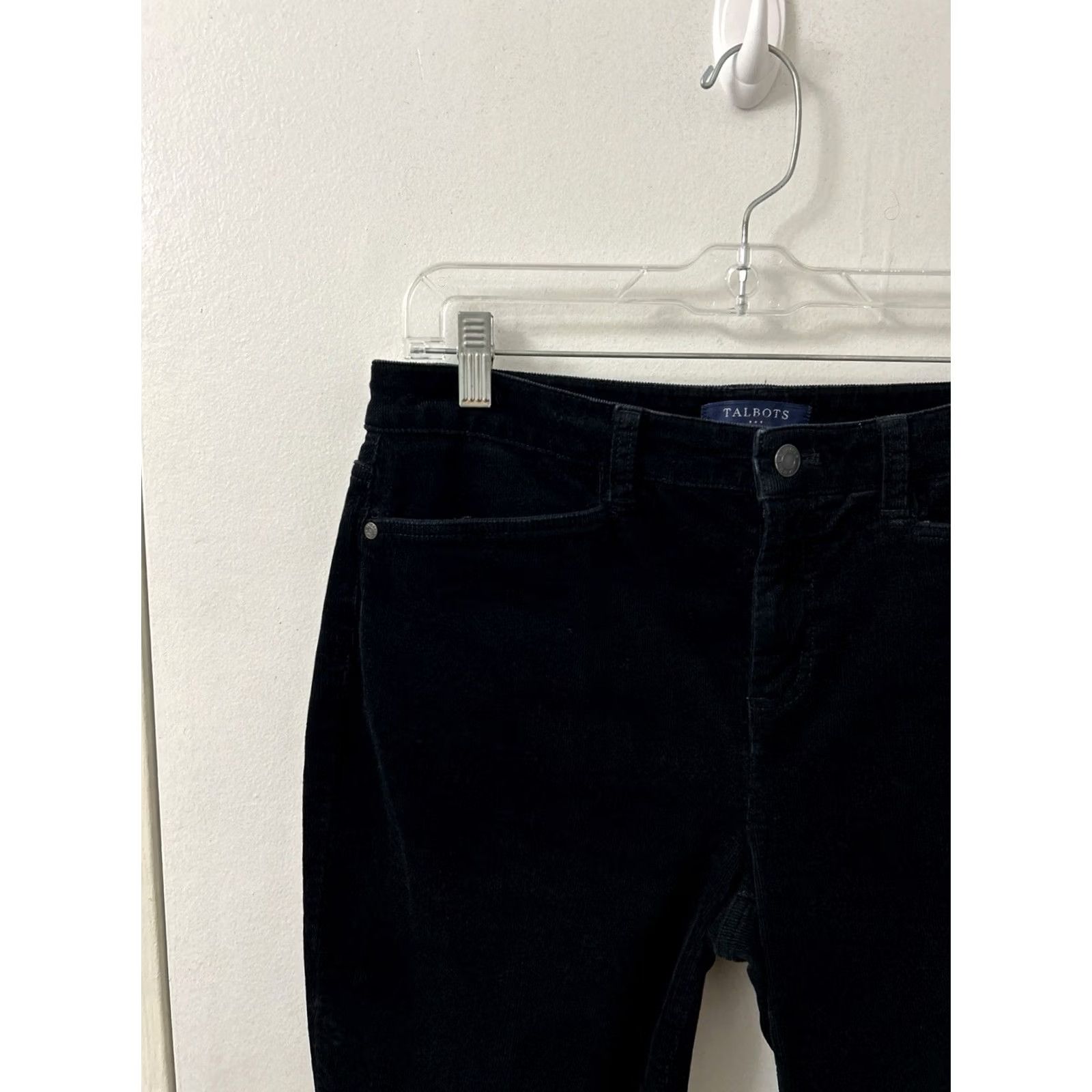 Talbots Talbots Corduroy Pants Womens 6x30 Black Simply Flattering 5-Pocket Trousers Size 28" / US 6 / IT 42 - 4 Thumbnail