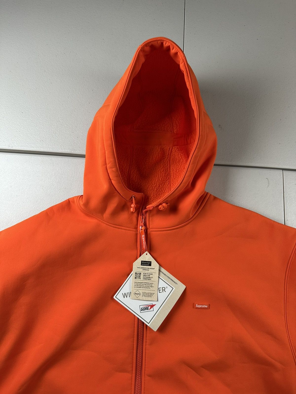 Supreme Gore-Tex Windstopper Hooded Sweatshirt Orange