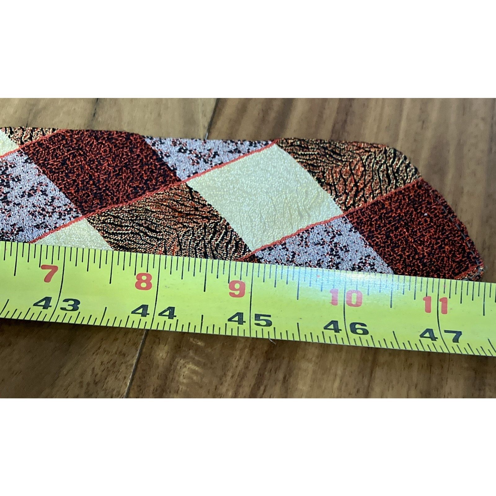 Handmade 1930s Necktie Checkered Swing Tie Art Deco Single Stitch Size ONE SIZE - 22 Thumbnail