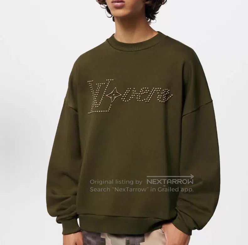 Louis Vuitton Louis Vuitton SS24 studded logo green pullover sweatshirt Size US M / EU 48-50 / 2 - 1 Thumbnail
