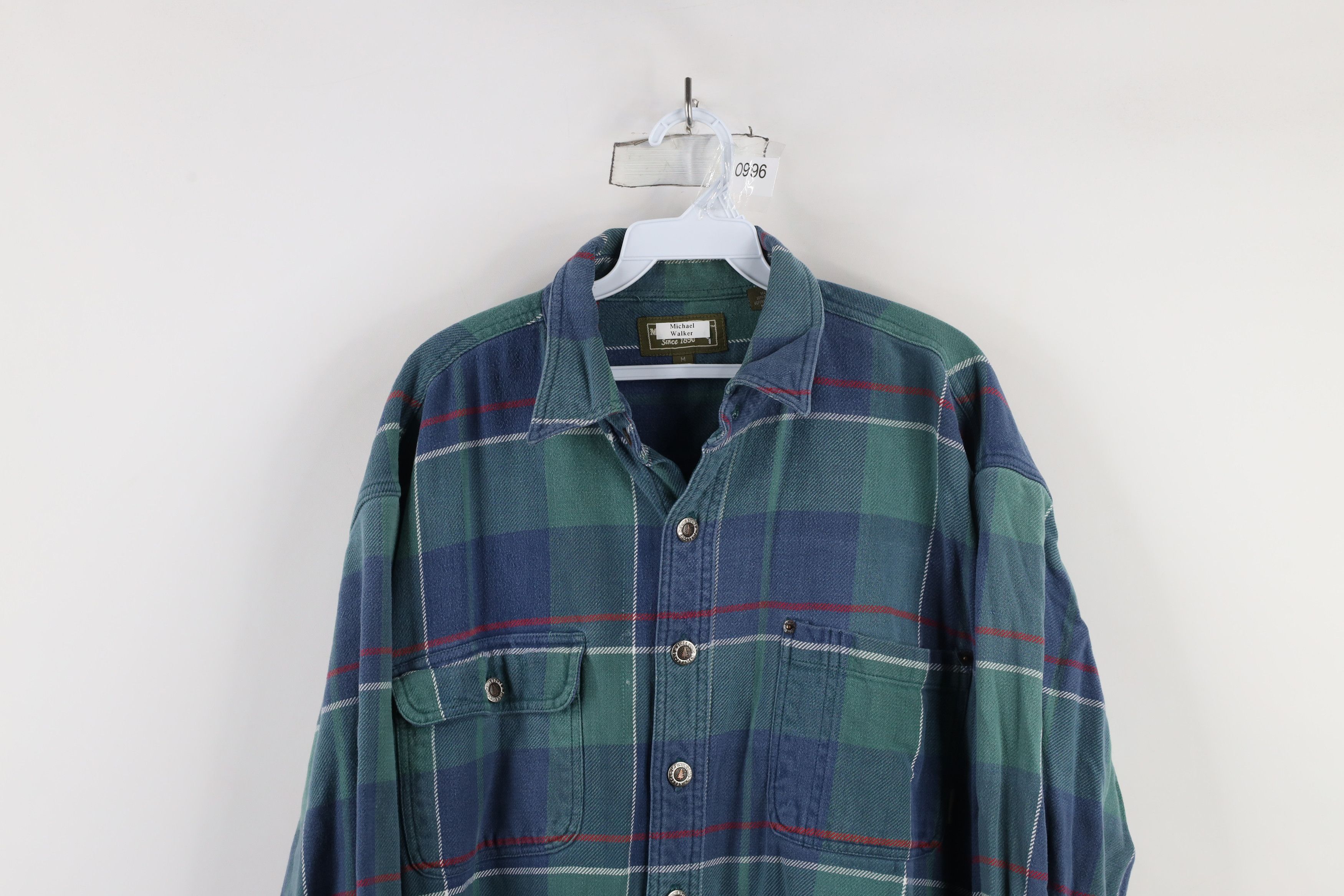 Vintage Vintage 90s Streetwear Heavyweight Flannel Button Shirt Size US M / EU 48-50 / 2 - 2 Thumbnail