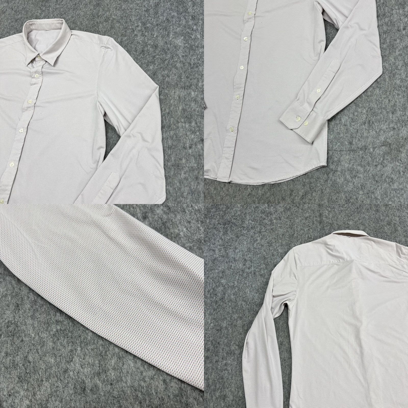 Rhone Rhone Shirt Mens M White Stripe Regular Stretch Dress Work Office Business Size 40R - 10 Thumbnail