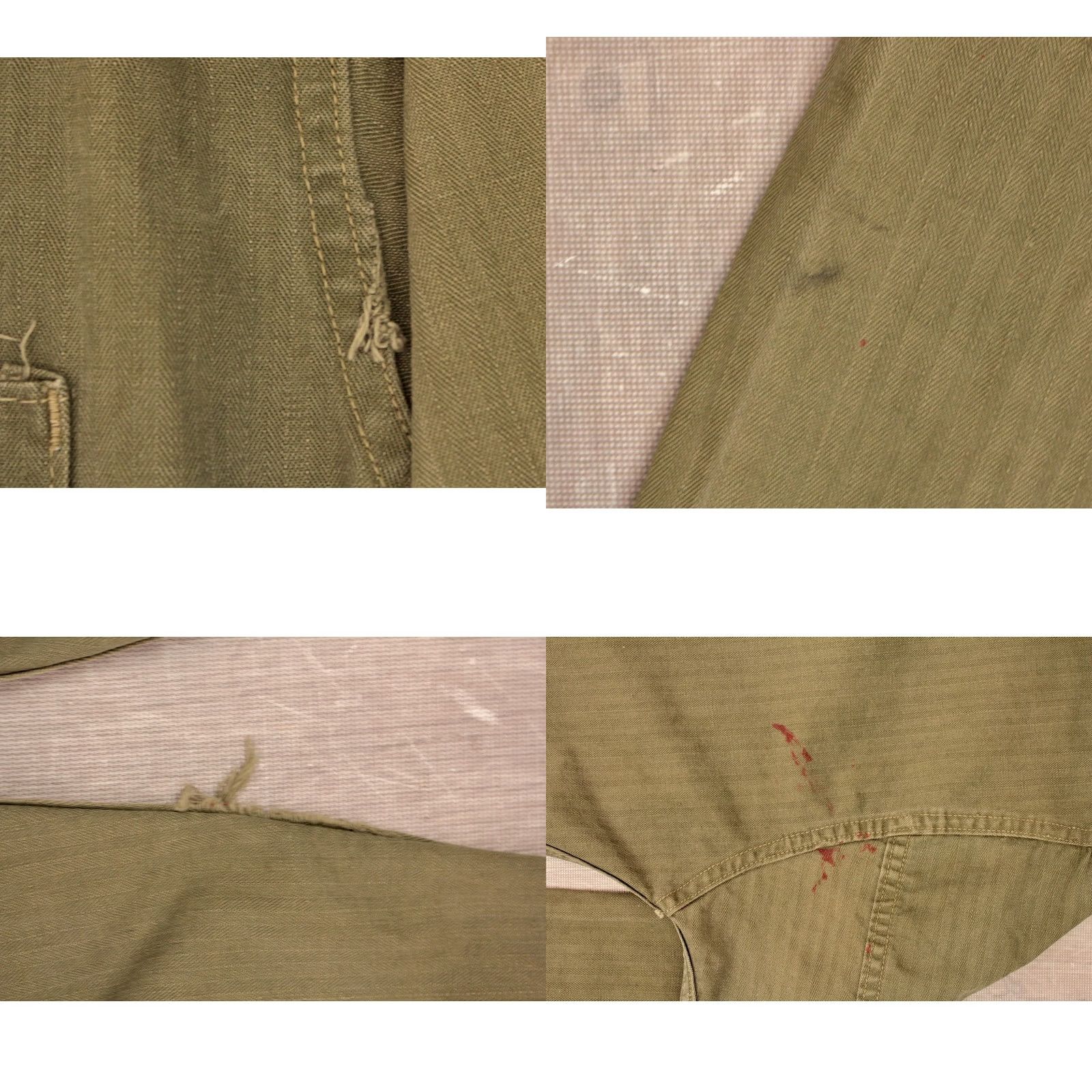 Vintage VTG WWII 1940s Era HBT Wreath Overalls Sz 40 WW2 40s Mechanic Shirt Mens Vintage Overalls Size US 40 / EU 56 - 8 Thumbnail
