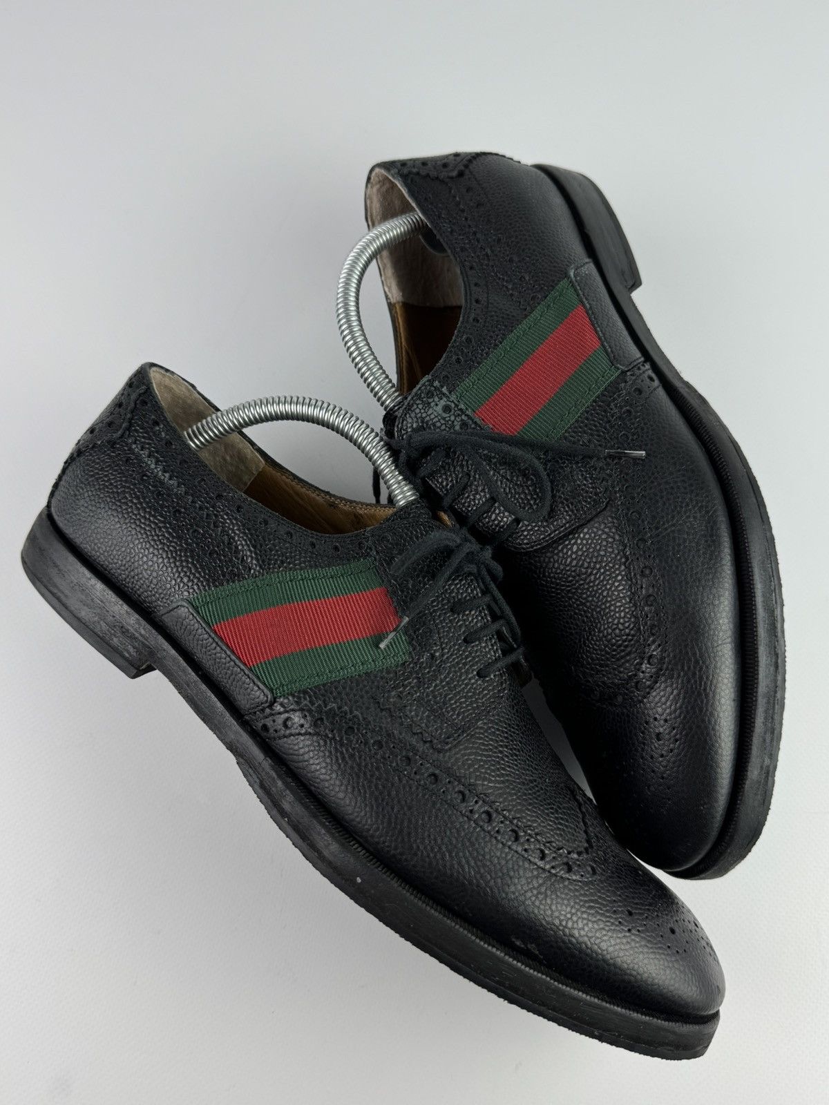 Gucci Black Leather Wingtip Dress Shoes Gucci Black Leather Wingtip Brogues Size 43 EU main image 3