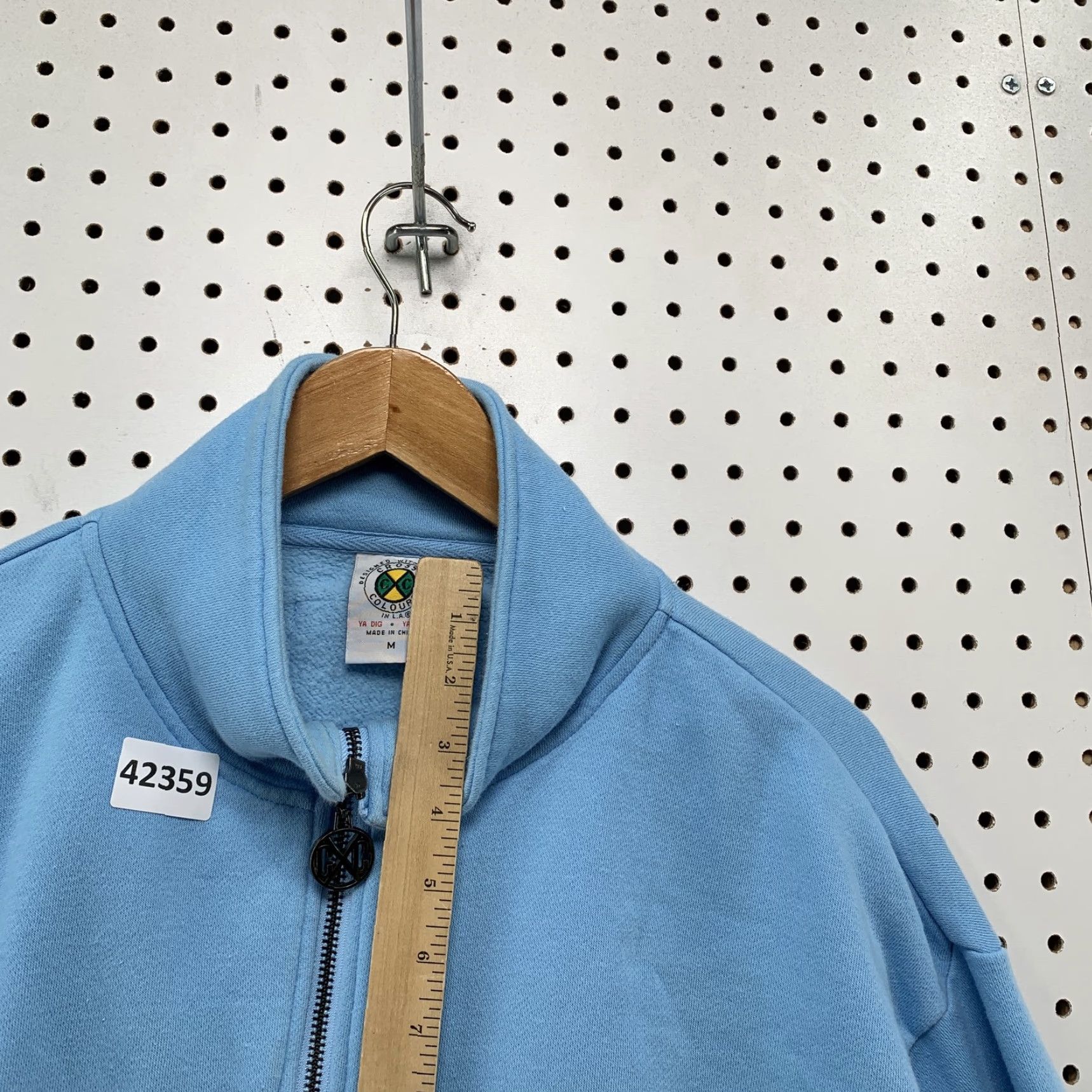 Vintage VINTAGE Cross Colours Fleece Jacket Full Zip Blue Medium Spell Out Logo Womens Size M / US 6-8 / IT 42-44 - 5 Thumbnail
