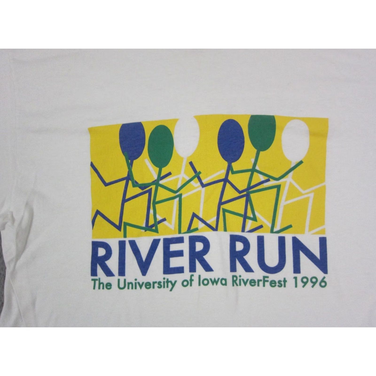 Hanes VINTAGE Hanes River Run Shirt Mens L White University of Iowa Riverfest 90s USA Shirt Size US L / EU 52-54 / 3 - 2 Thumbnail