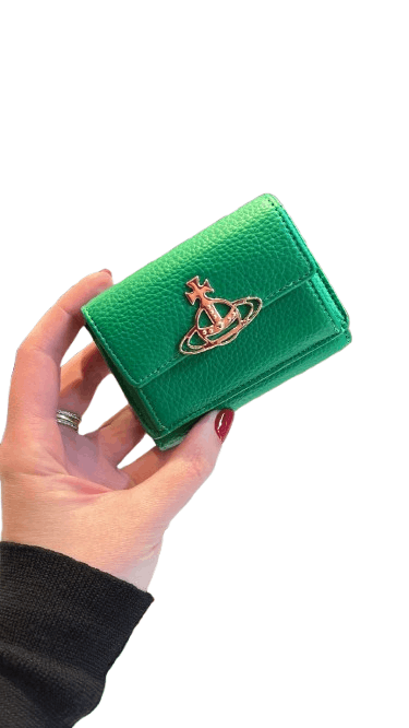 Vivienne Westwood o1f1d3z0426 Size: OS / Re Vegan Small Flap Wallet in Green Size ONE SIZE - 1 Preview