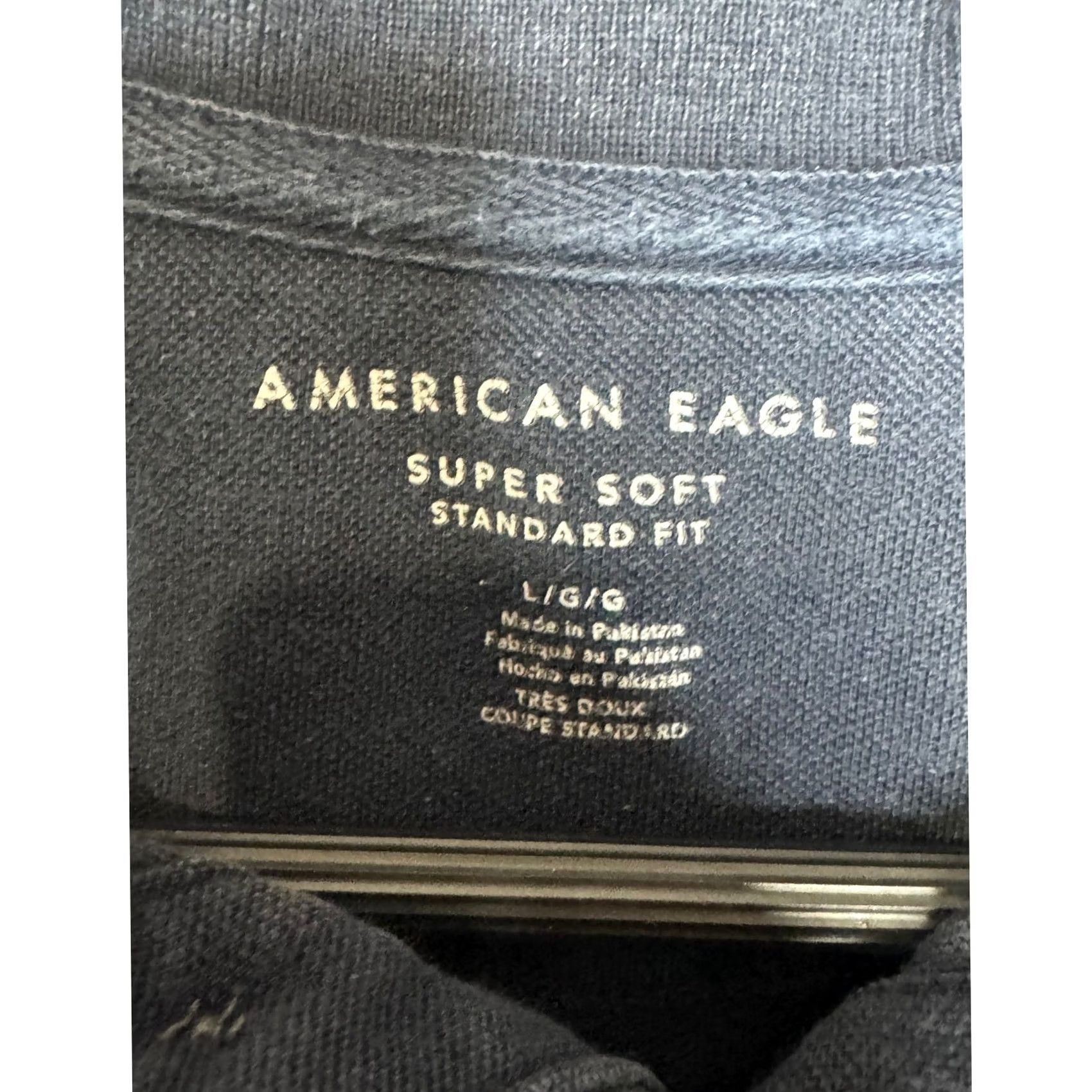 Vintage American Eagle Polo Shirt Men Navy Blue Short Sleeve Regular Fit Size L Size US L / EU 52-54 / 3 - 7 Thumbnail