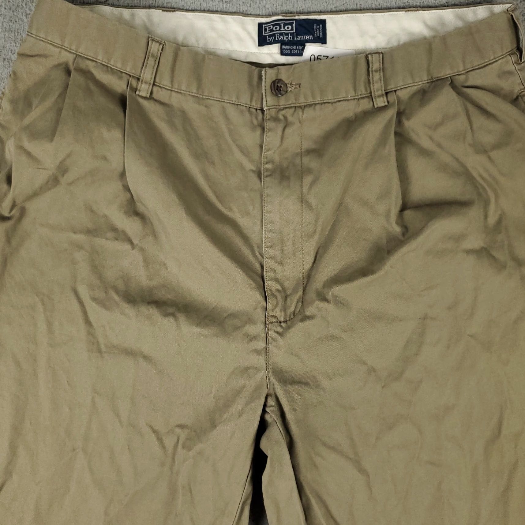 Ralph Lauren Ralph Lauren Chino Pants Mens 38x32 Beige Pleated Comfort Trousers Size US 38 / EU 54 - 2 Thumbnail