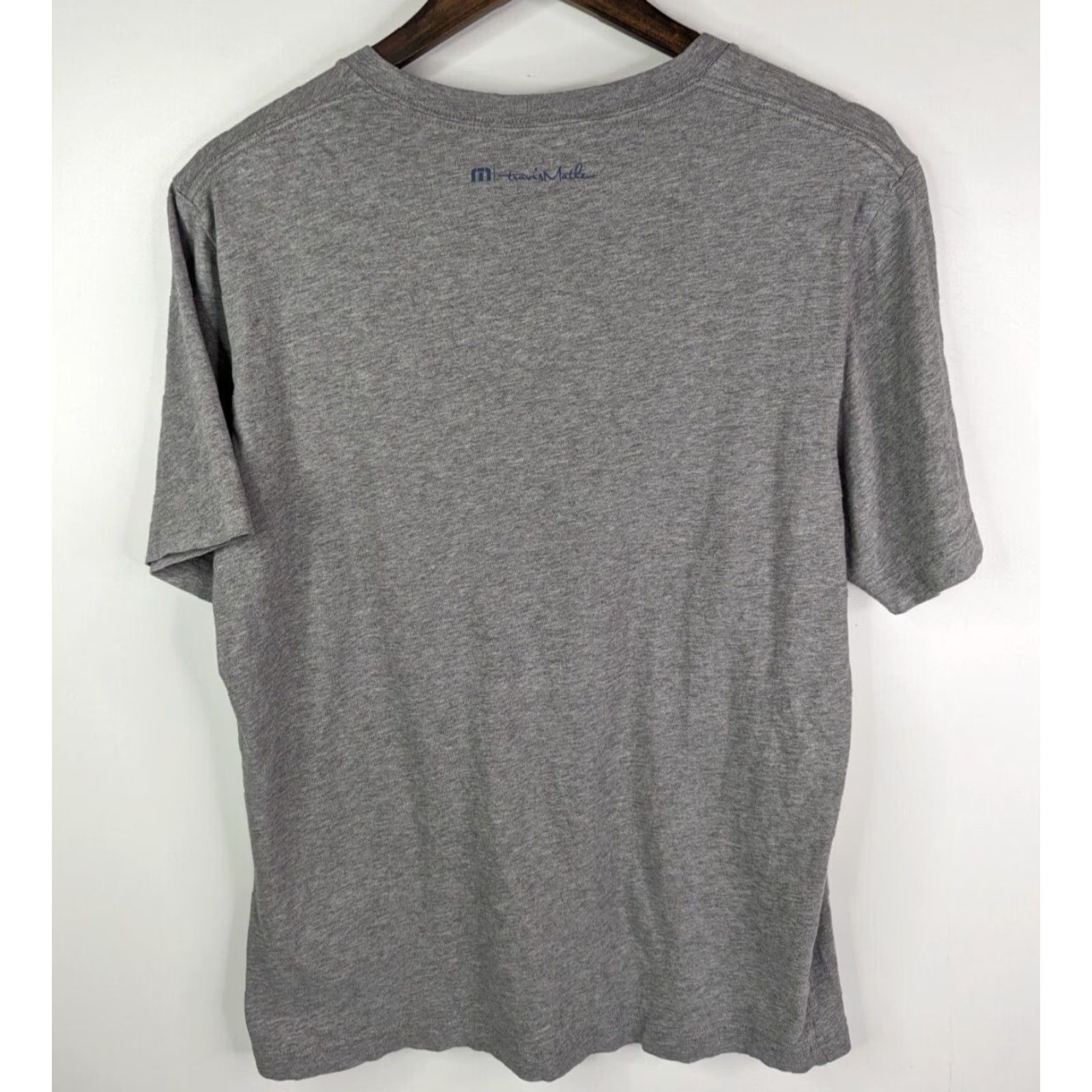 TravisMathew Travis Mathew Shotgun Start T-Shirt Mens Medium Gray Pima Cotton Short Sleeve Size US M / EU 48-50 / 2 - 3 Thumbnail