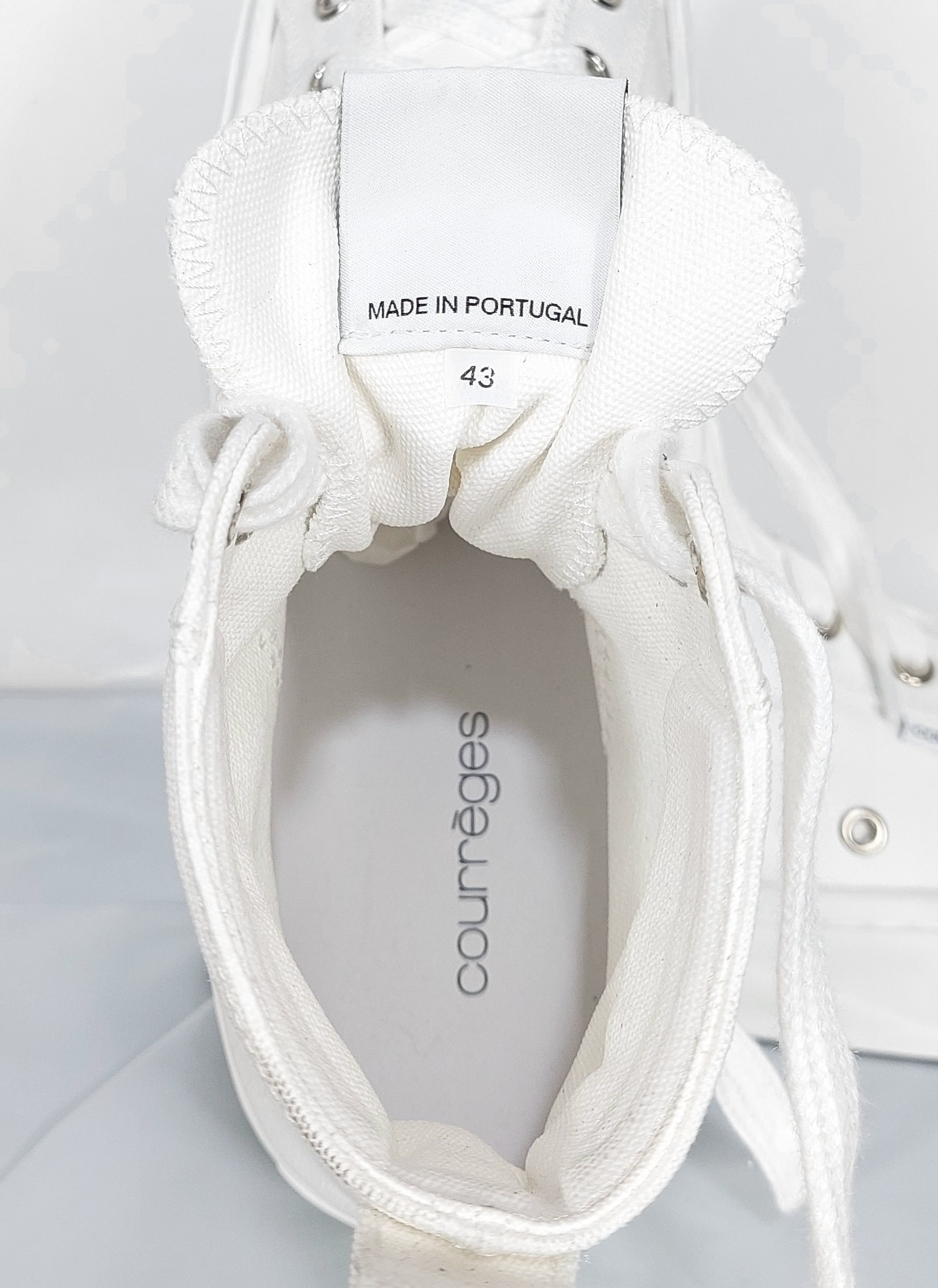 Courreges canvas 01 high top sneakers - white 43EU Size US 10 / EU 43 - 2 Thumbnail