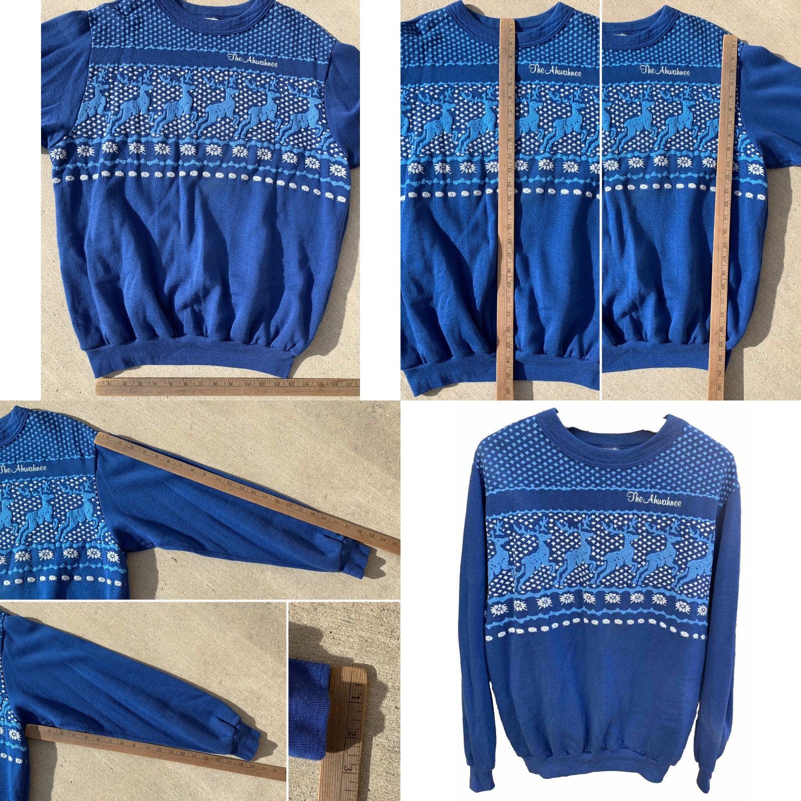 Vintage VINTAGE Cal Pacific The Ahwahnee Graphic Sweatshirt Blue L Pullover Men Size L Made in USA Size US L / EU 52-54 / 3 - 11 Thumbnail