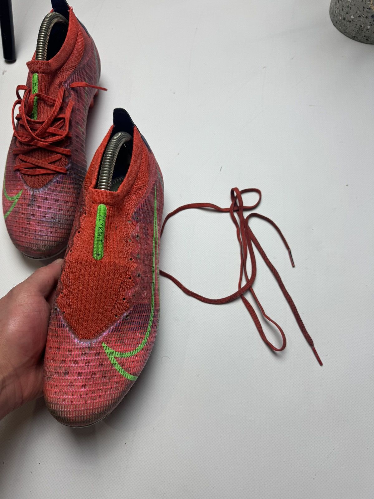 Nike × Vintage Rare Nike Mercurial flyknit boots Size US 9 / EU 42 - 9 Thumbnail