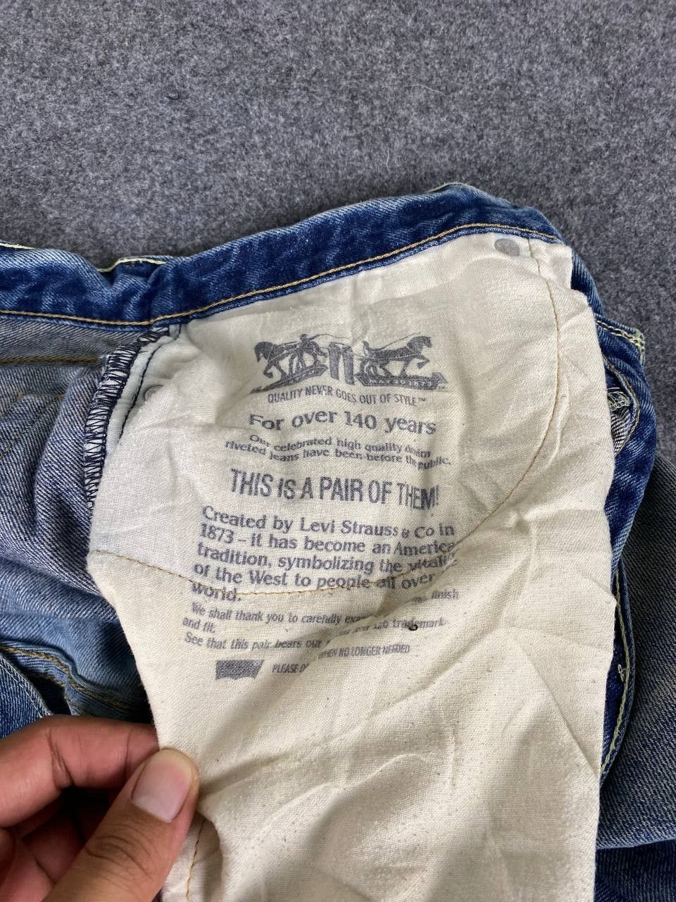 Levi's levis 559 relaxed straight fit distressed denim Size US 42 / EU 58 - 12 Thumbnail