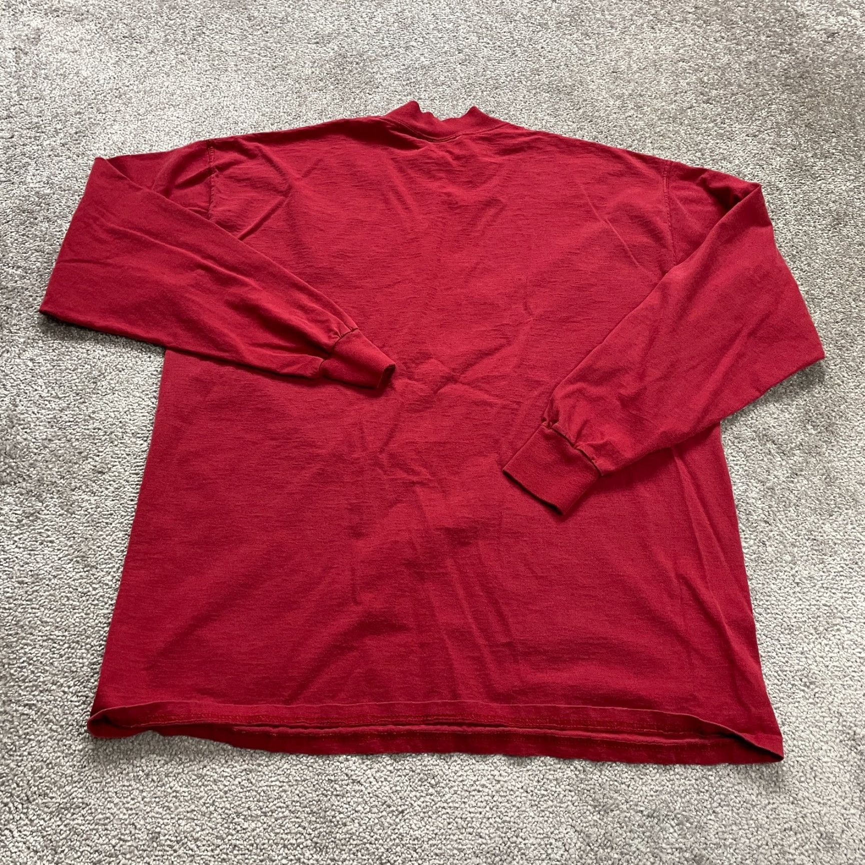 Russell Athletic Russell Athletic Long Sleeve Shirt Mens Large Red Alabama Crimson Tide Mock Neck Tee Size L / US 10 / IT 46 - 2 Thumbnail