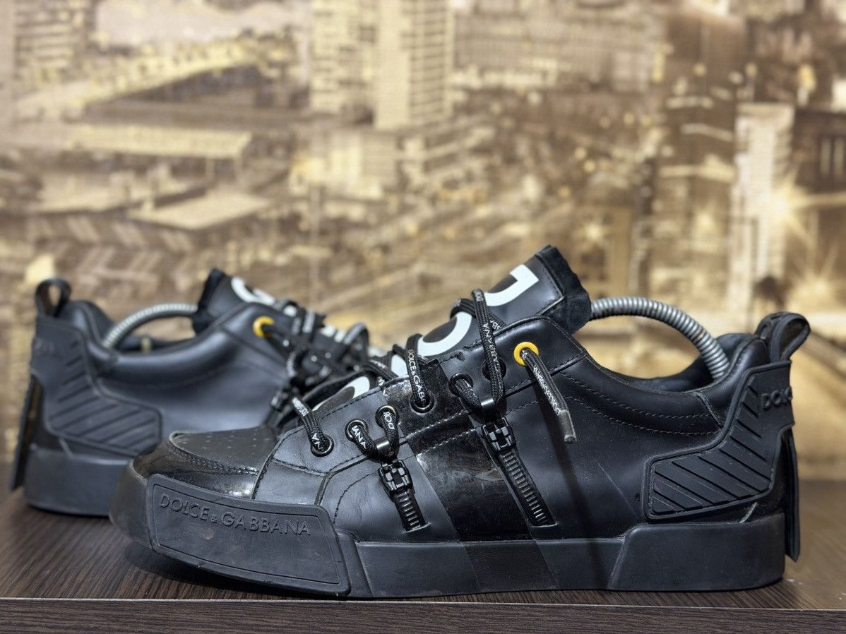 Dolce & Gabbana Dolce Gabbana Sneakers Portofino Black Men's Size 43 Size US 10 / EU 43 - 1 Thumbnail