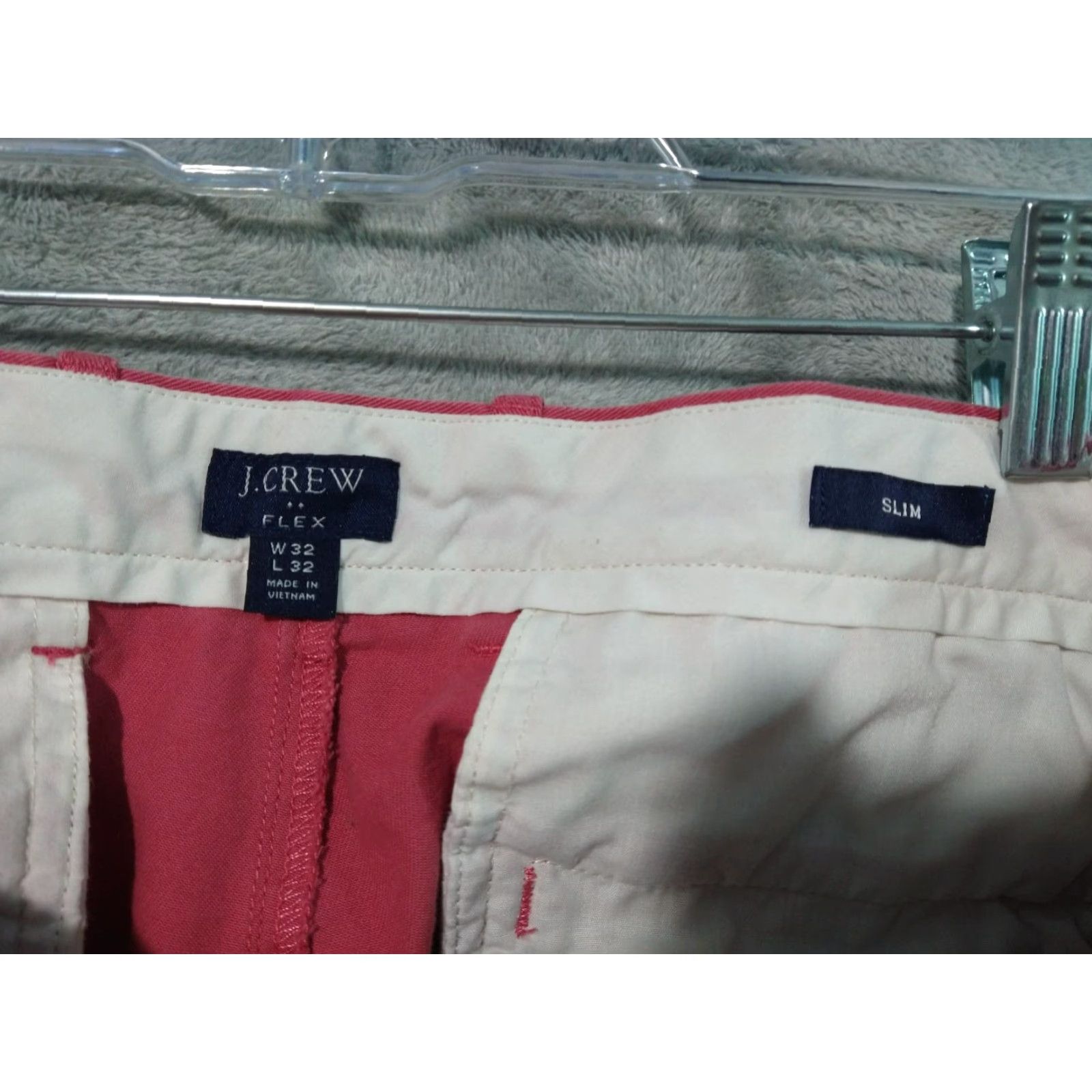 J.Crew J Crew Pants Mens 32x32 Pink Chino Flex Slim Cotton Flat Front Stretch Preppy Size US 32 / EU 48 - 6 Thumbnail