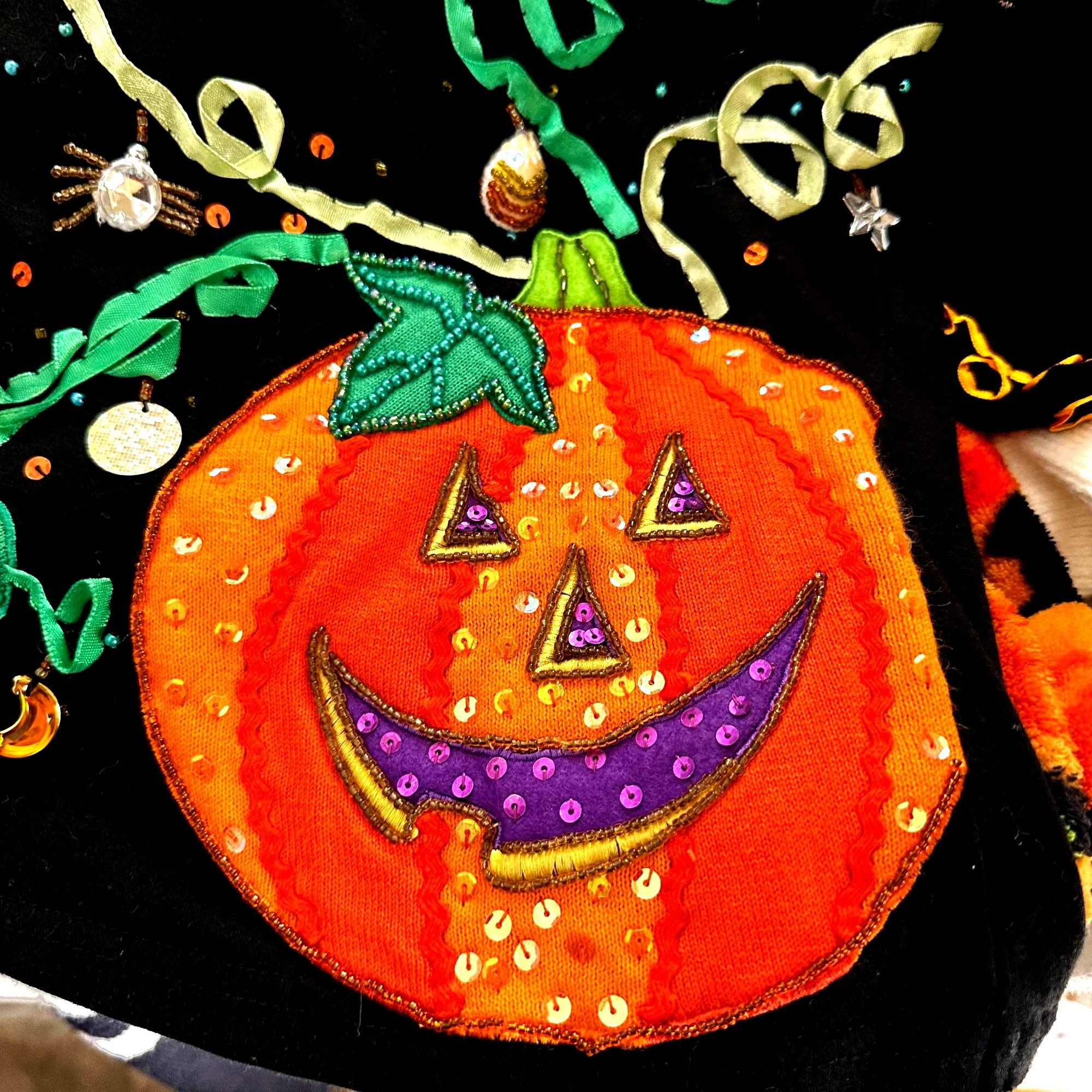 Other VTG Jack B Quick Jack O Lantern Top Small Halloween Black Size S / US 4 / IT 40 - 2 Thumbnail