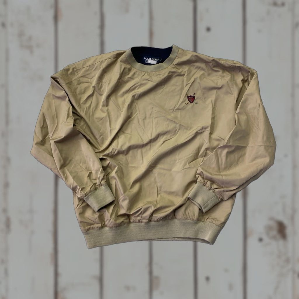 Polo Ralph Lauren VINTAGE Polo Golf Ralph Lauren Jacket Mens L Beige Pullover Windbreaker Size US L / EU 52-54 / 3 - 1 Thumbnail