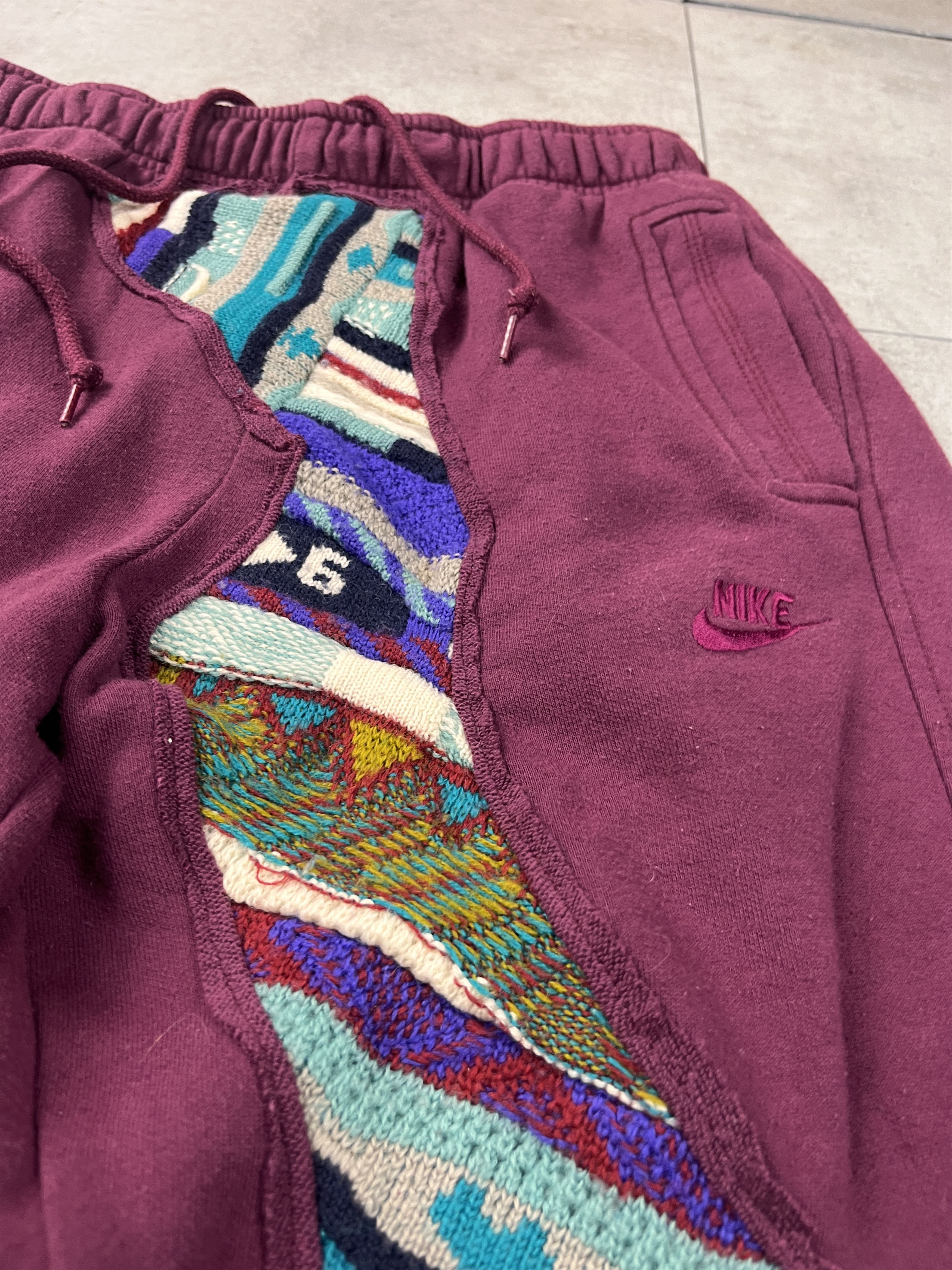 Japanese Brand × Nike × Vintage Custom VNTG NIKE x Coogi x Distorted.lab red sweatpants Size US 36 / EU 52 - 5 Thumbnail