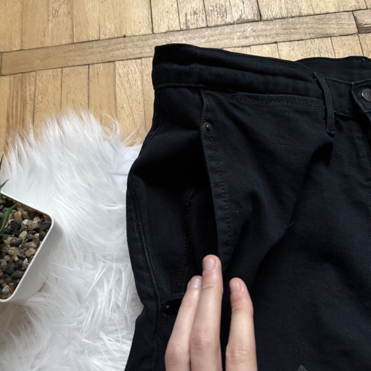 Levi's 📌 Vintage 00s Levi's Engineered Y2K Knee Printed Jeans Size US 32 / EU 48 - 9 Thumbnail